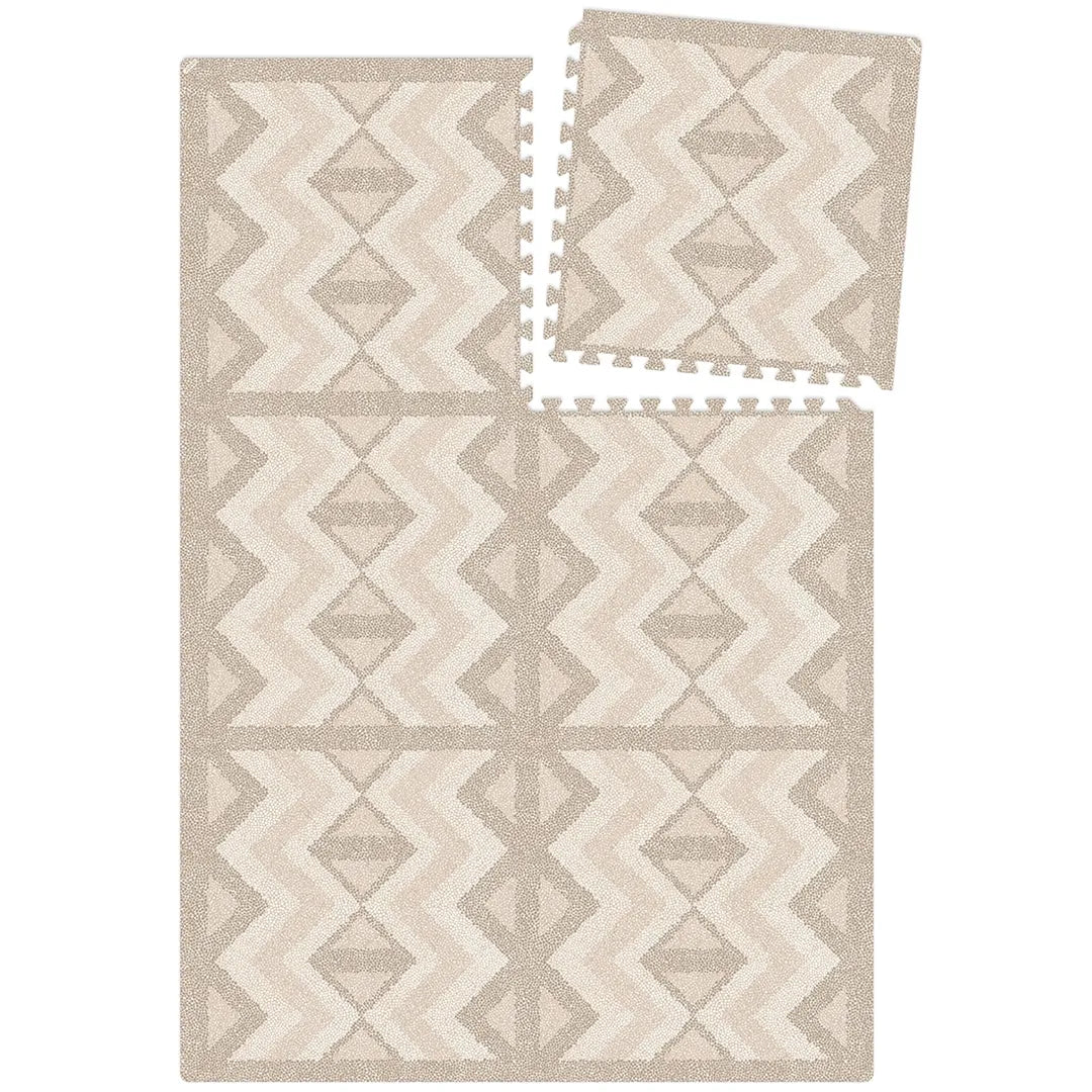 Kilim Play Mat for Babies & Kids - Soft, Non-Slip Rug for Nursery, Playroom & Floor Activities - Sand Color Design for Home Decor & Child Development