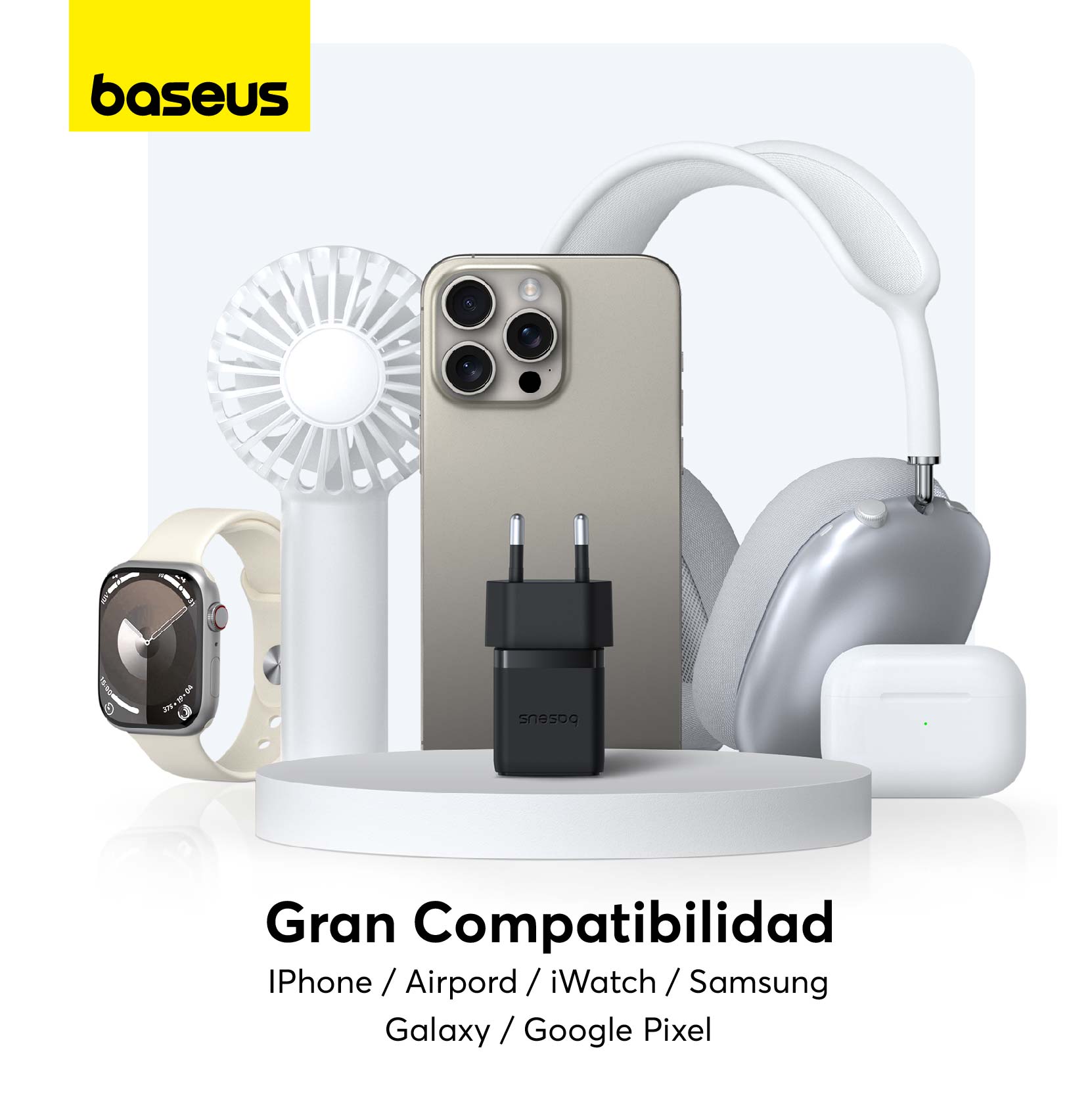Baseus 20W Fast Charger with USB-C & USB-C Cable - Compact & Portable for iPhone, Android, Travel & Home Use