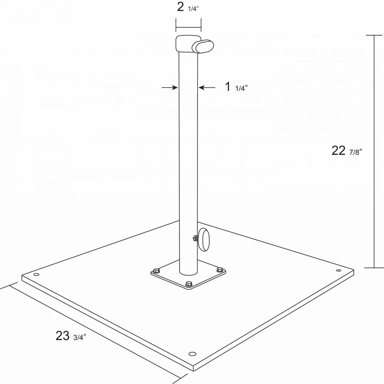 Heavy Duty 100lbs Commercial Patio Umbrella Base with Wheels - Perfect for Outdoor Restaurants, Poolside Lounging & Backyard Gatherings