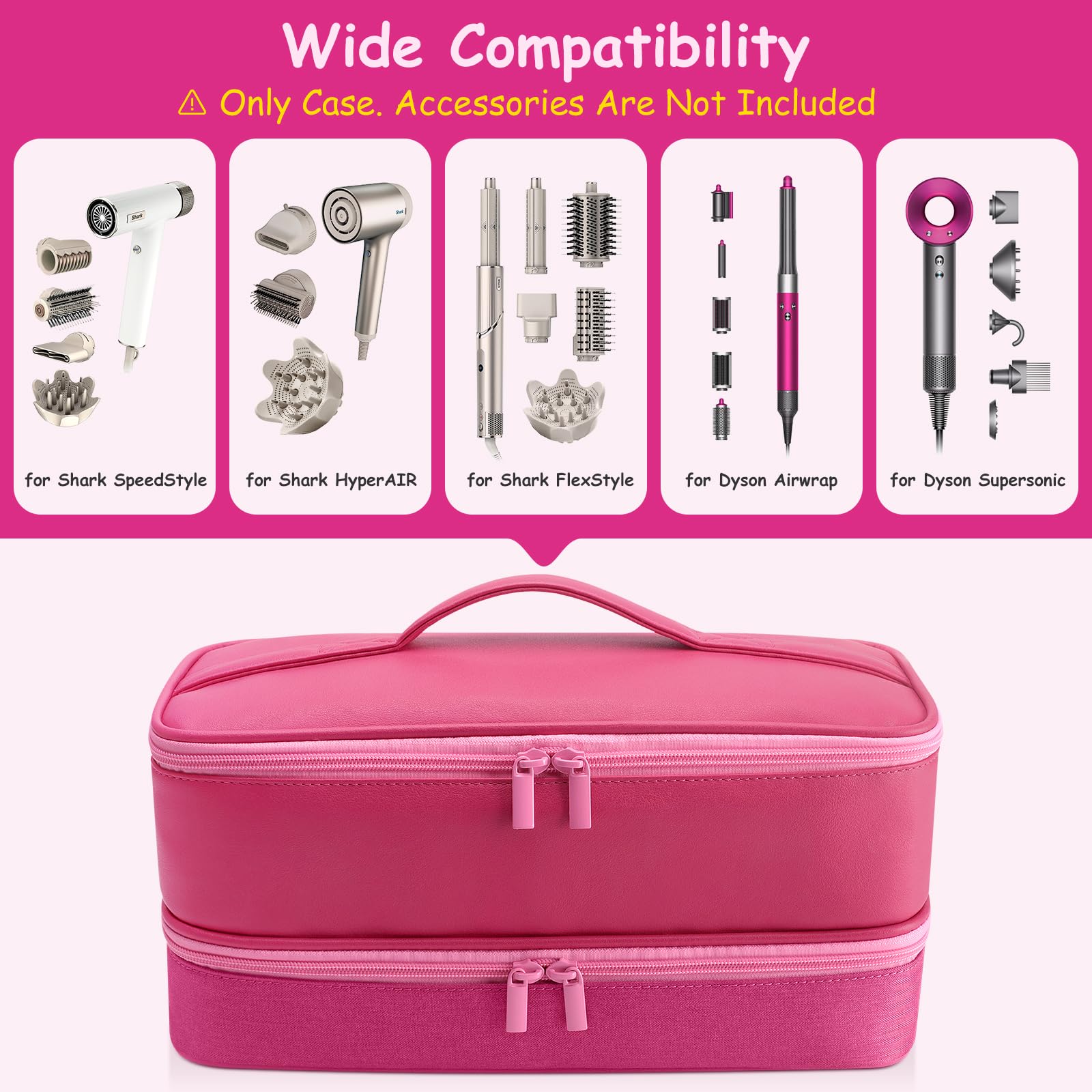 Shark FlexStyle Travel Case for Dyson Airwrap - Hair Dryer Storage Bag for Styling Tools & Accessories - Perfect for Salon & Travel