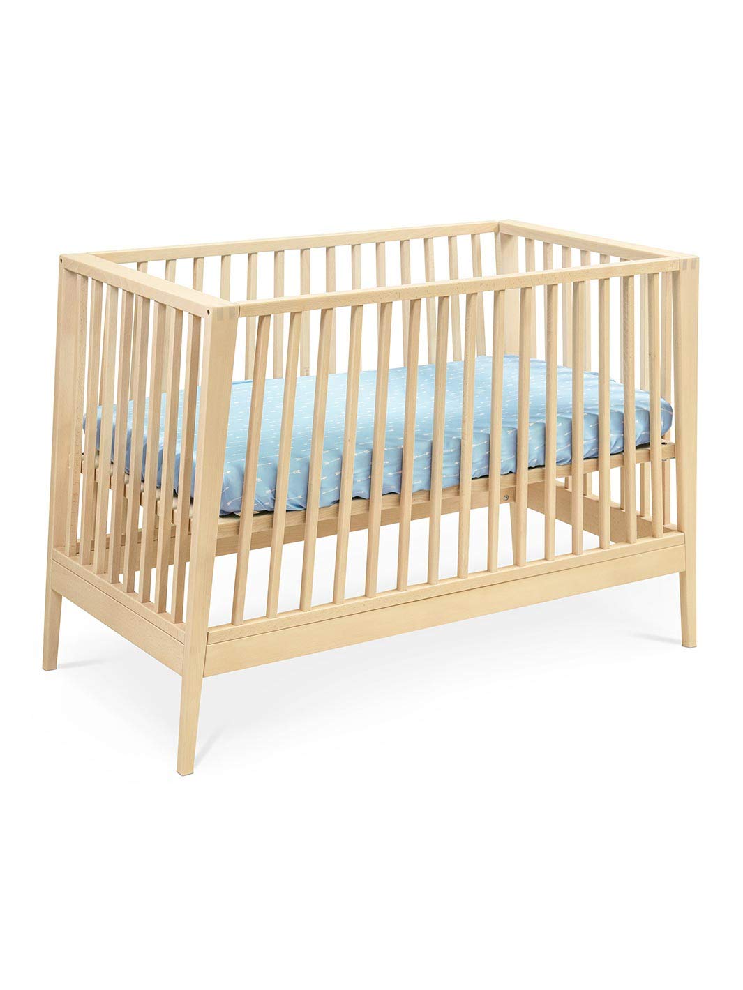 Silk Crib Fitted Sheet for Babies - 25 Momme Mulberry Silk Baby Bedding | Hypoallergenic & SIDS Safe Crib Sheet for Hair Loss & Eczema | Sky Blue Arrows Design | Perfect for Nursery, Daycare & Travel