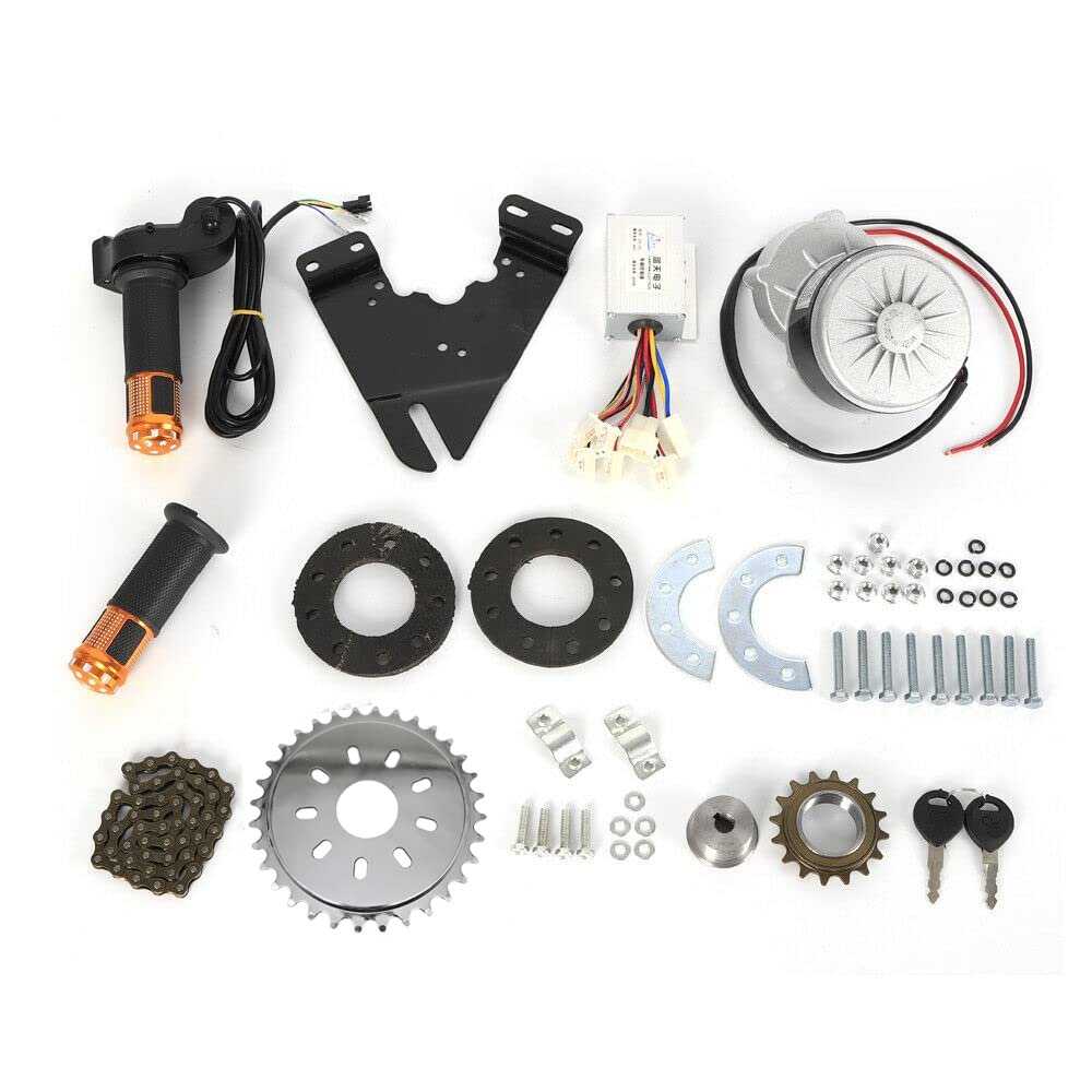 250W 24V/36V Electric Bike Conversion Kit - Hub Motor & Drive System for Common Bicycles | Includes Spoke, Sprocket & Chain | DIY E-Bike Upgrade for Commuting & Urban Riding