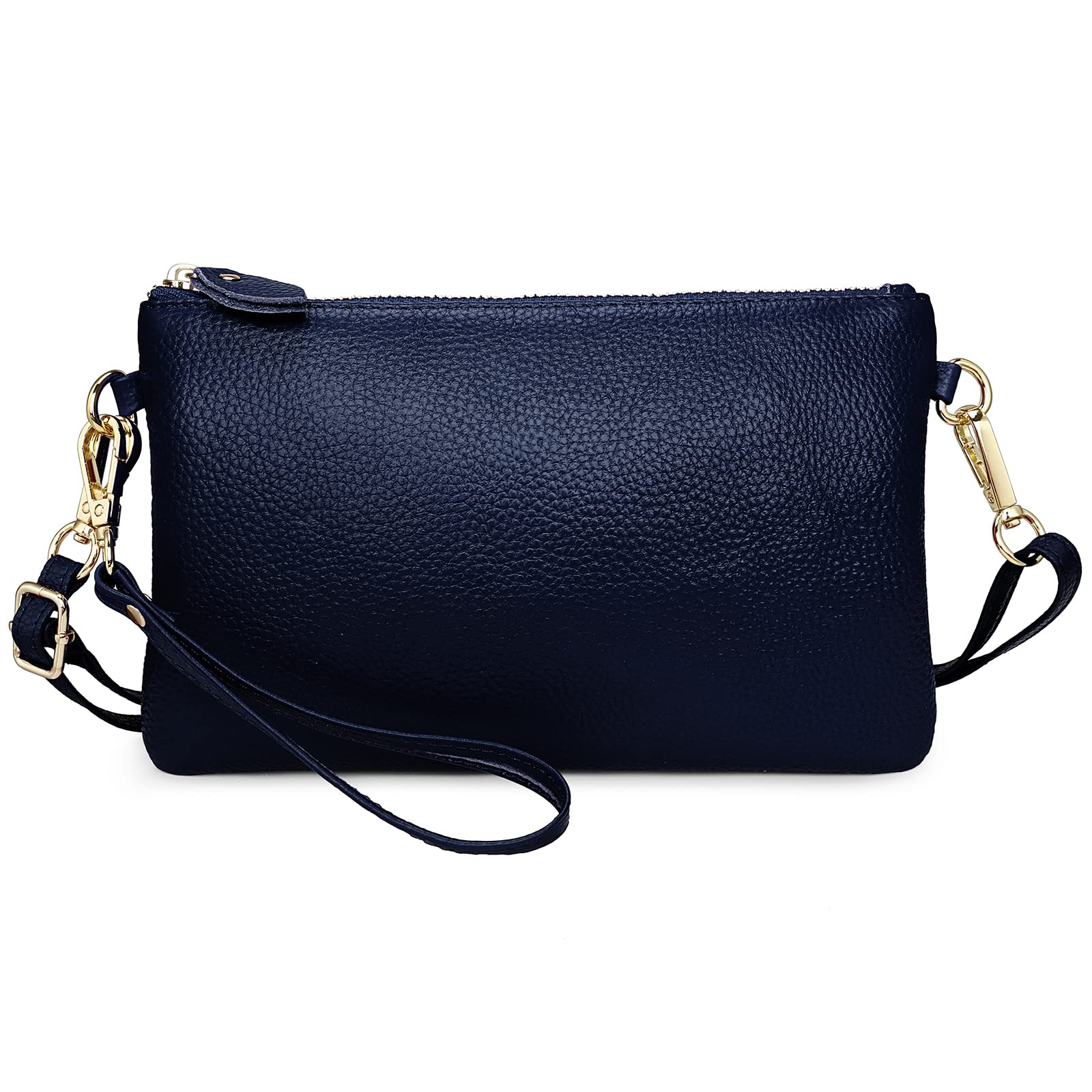 Uromee Genuine Leather Wristlet Wallet Clutch Purse for Women - Crossbody Bag with Detachable Shoulder Strap - Perfect for Parties, Travel & Everyday Use