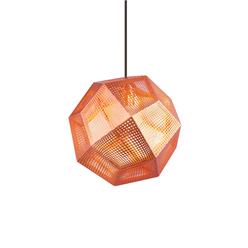 Modern Etch Pendant Light - Handcrafted Glass Shade with Adjustable Hanging Cord - Perfect for Kitchen Island, Dining Room & Bedroom Lighting Decor