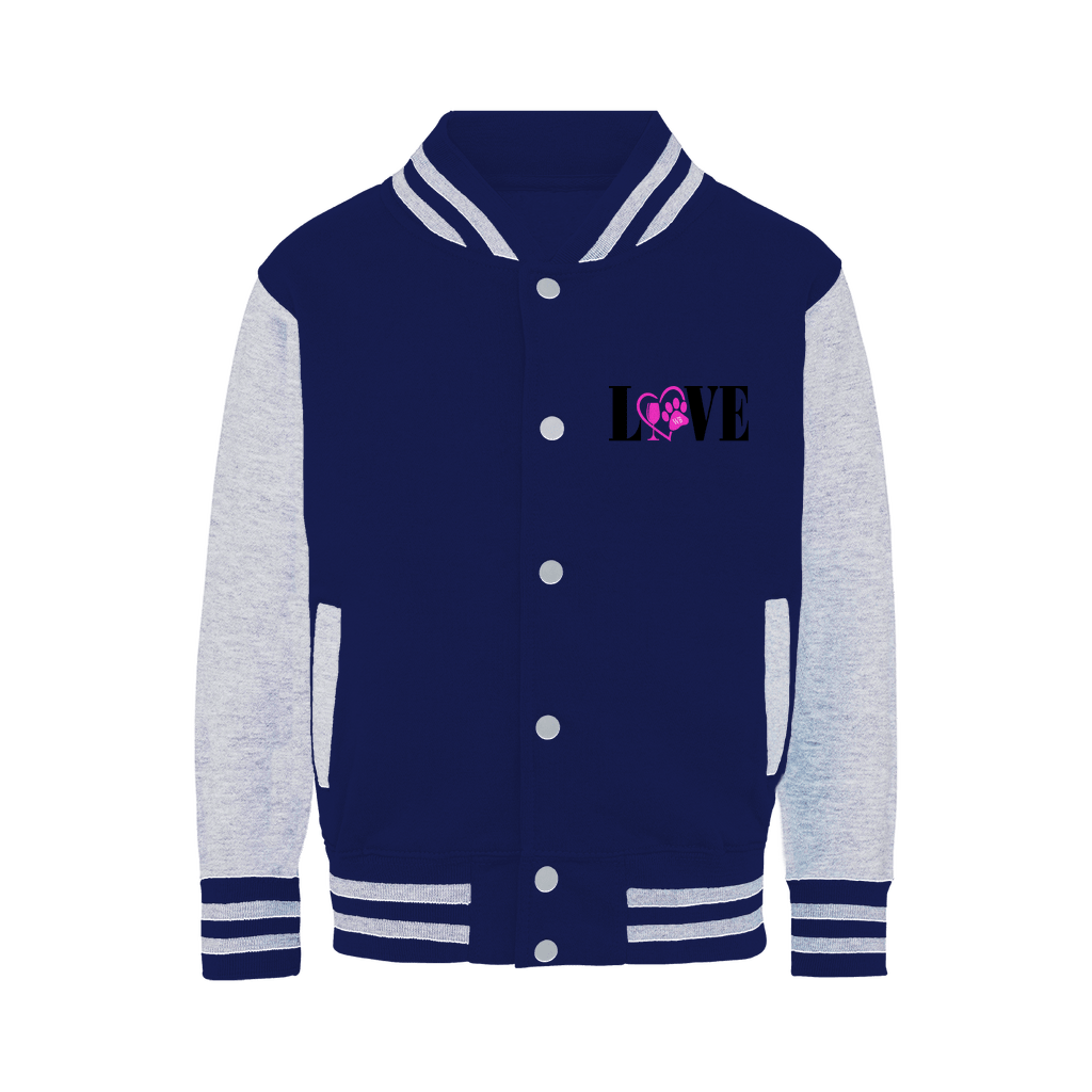 Love Paw Varsity Jacket for Women - Stylish Embroidered Letterman Jacket | Perfect for Casual Outfits, Date Nights & Dog Lovers Fashion