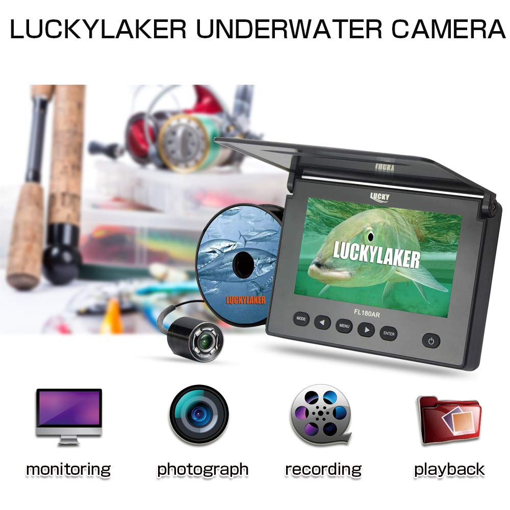 LUCKYLAKER Portable Underwater Fishing Camera with DVR - High Resolution Fish Finder for Ice Fishing, Kayak & Boat | Perfect for Freshwater, Saltwater & Night Fishing Adventures