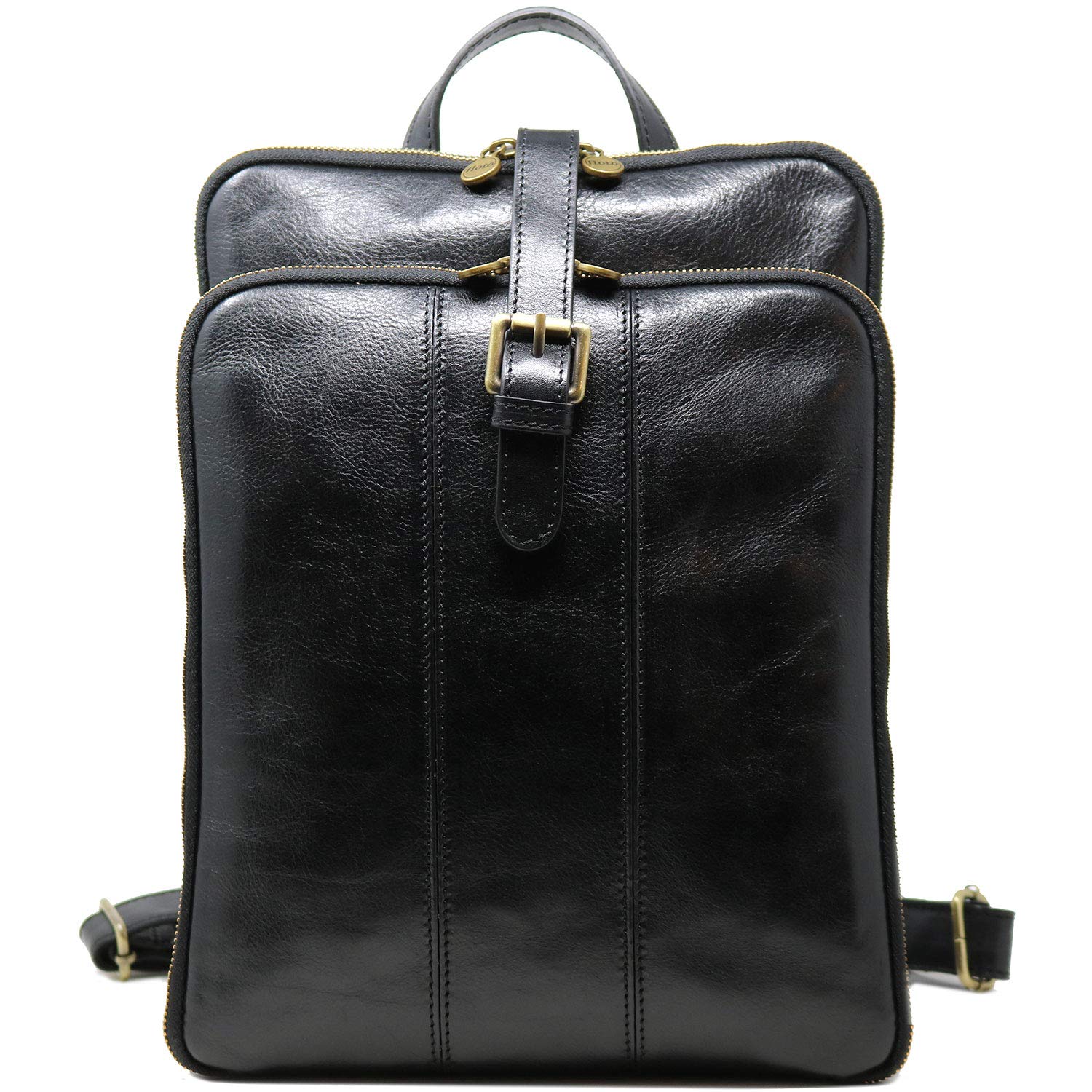 Floto Venezia Genuine Leather Backpack - Stylish Satchel Knapsack for Men & Women - Perfect for Travel, Work & Daily Commute