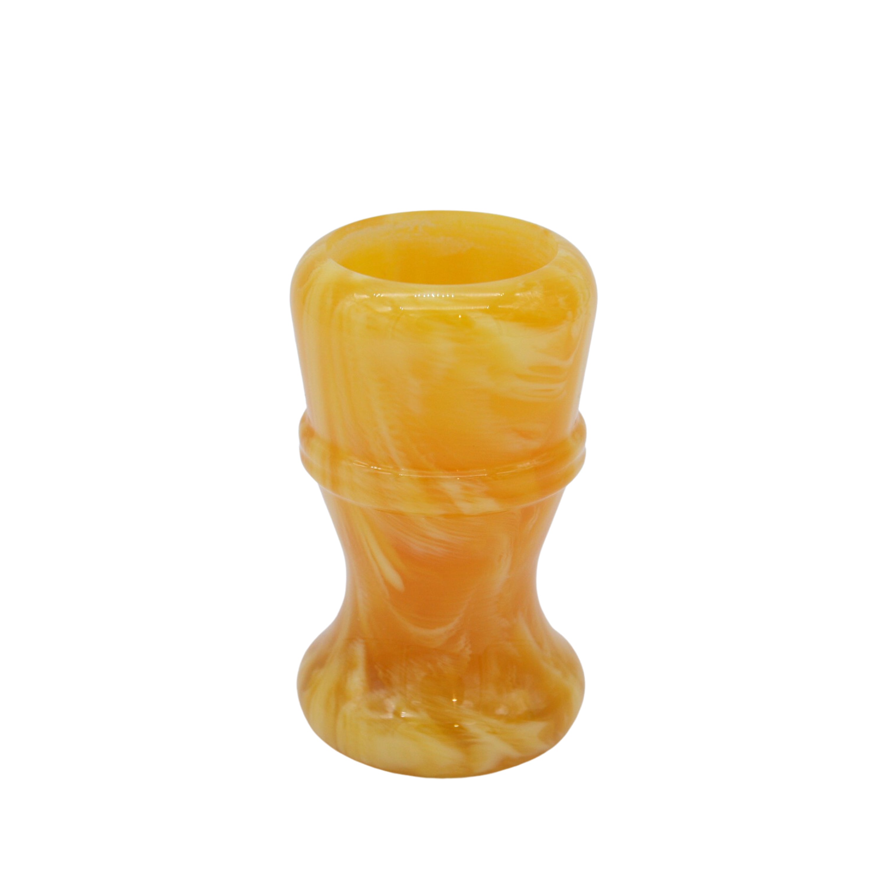 Premium Amber Handcrafted Shaving Brush Handle for Men - Fits 24mm & 26mm Knots - Perfect for Wet Shaving, Grooming Kits & Luxury Bathroom Essentials