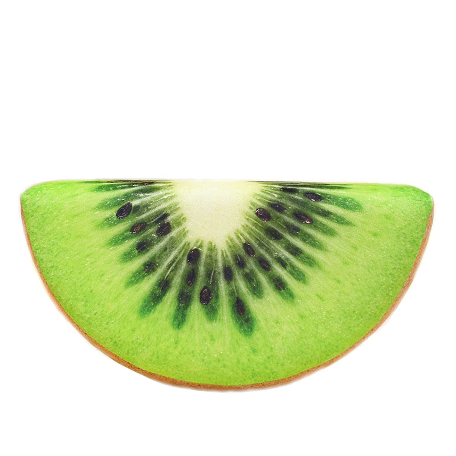 3D Realistic Fruit Plush Throw Pillow - Watermelon, Orange, Kiwi Design - Soft Cartoon Stuffed Cushion for Sofa, Bed, Car & Office Decor - Perfect Cute Gift for Kids & Home Decoration (Kiwi) - Great for Living Room, Nursery, Dorm & Birthday Presents