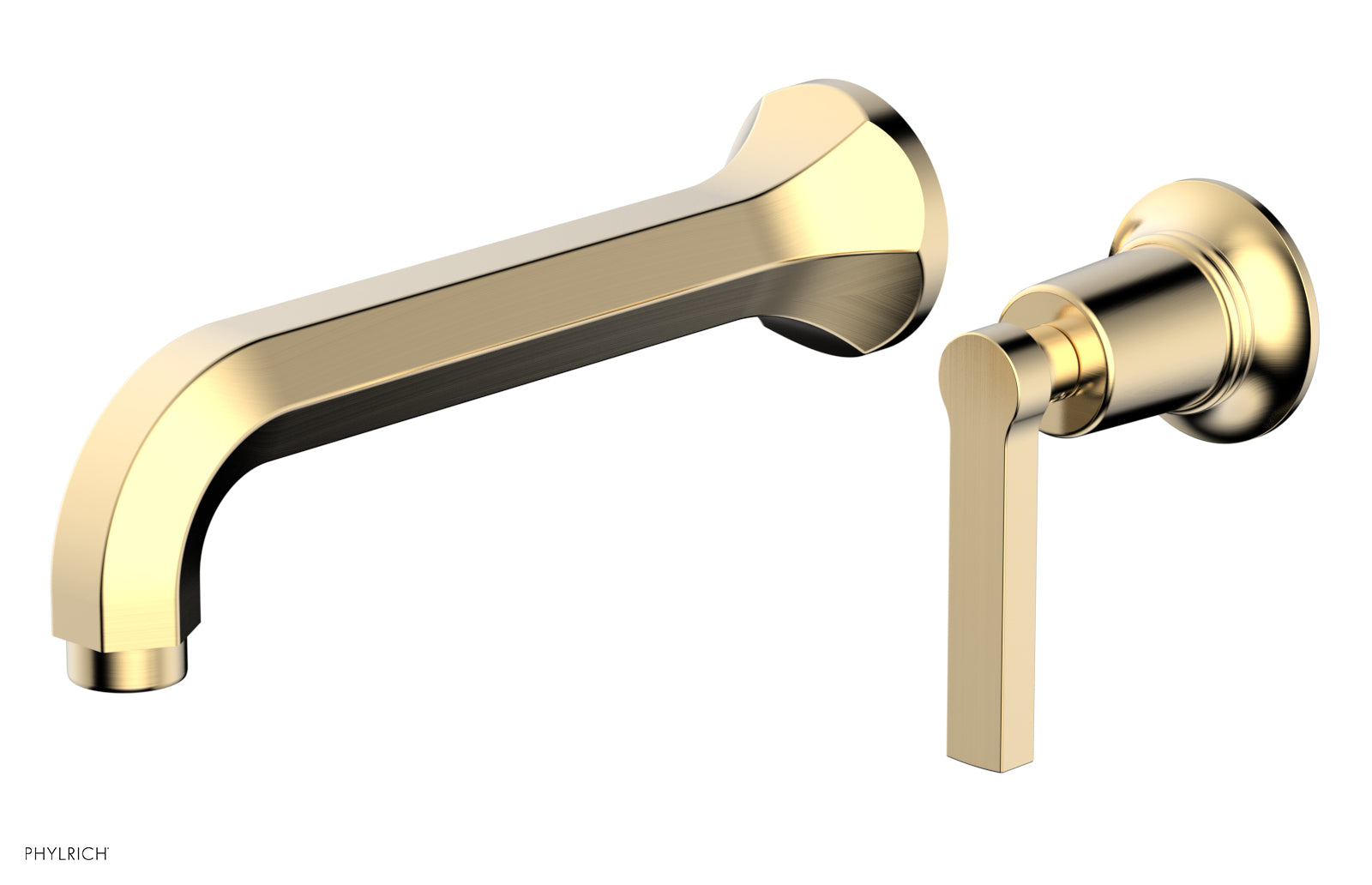 HEX MODERN Single Handle Wall Mounted Lavatory Faucet Set with Lever Handle - Model 501 16 - Perfect for Modern Bathroom and Powder Room Sinks