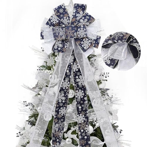 Big Xmas Bow-blue