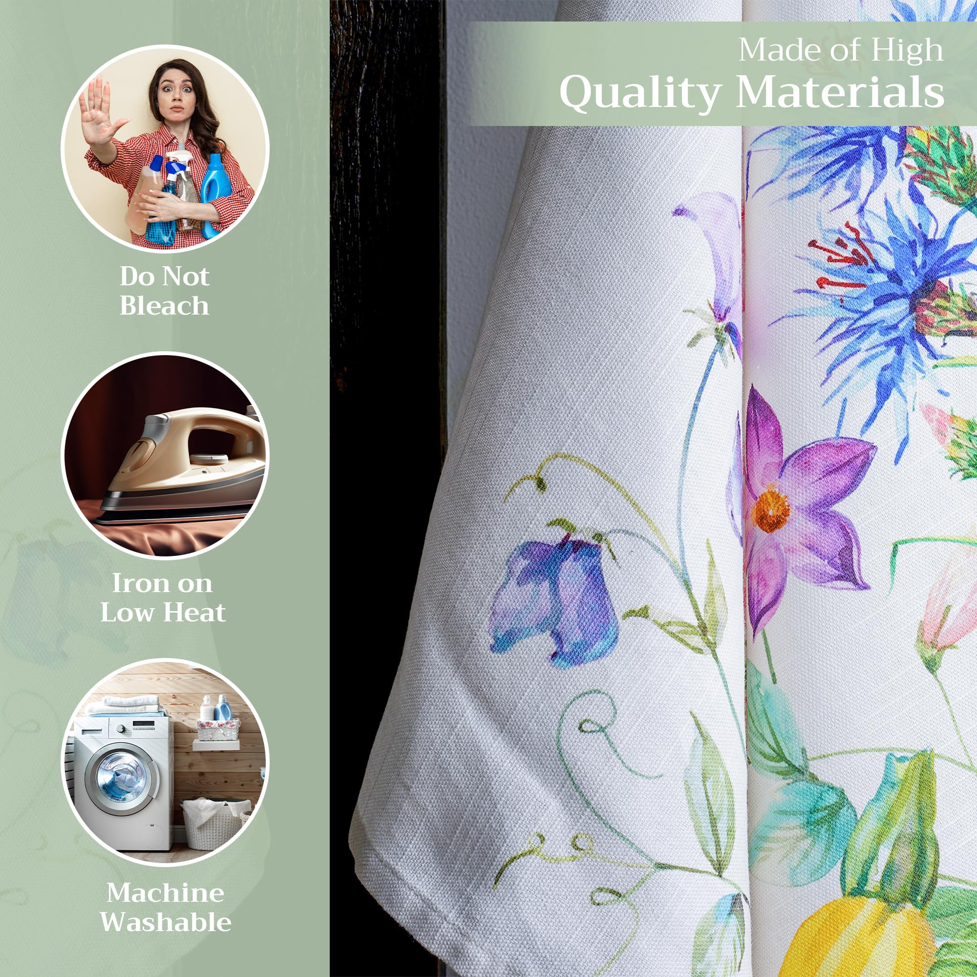 Premium 100% Cotton Kitchen Towels Set of 3 - Absorbent Dish Cloths 27.5