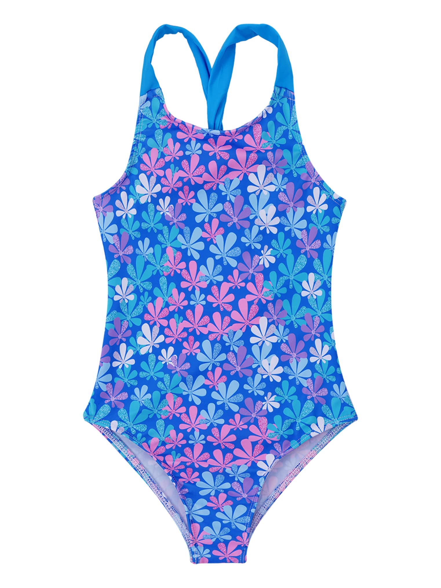 Freebily Girls' Cute Cartoon Printed One-Piece Swimsuits - Comfortable Beachwear & Bathing Suit for Kids - Perfect for Pool Parties, Beach Vacations & Summer Water Activities