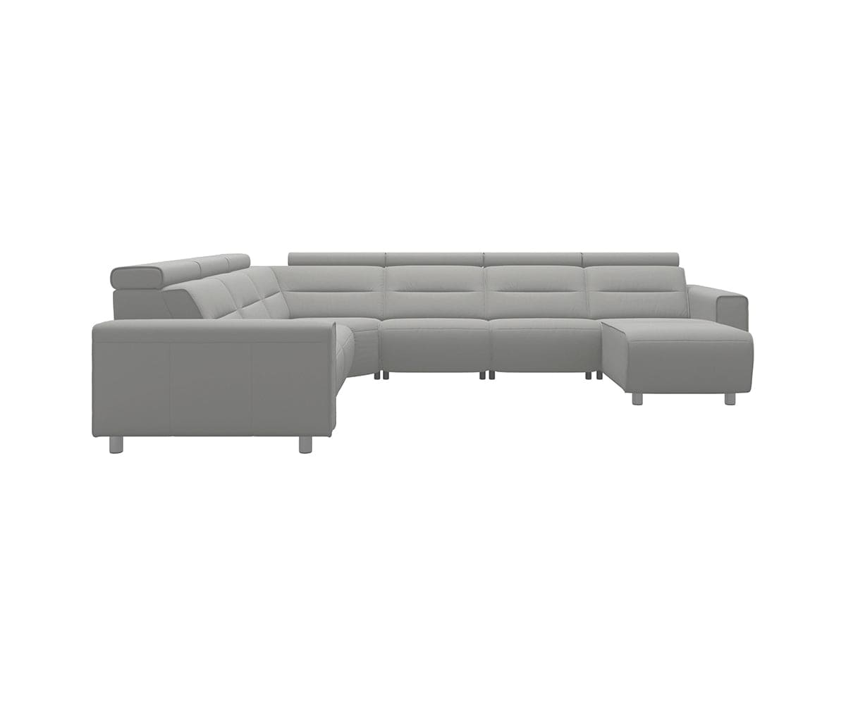 Stressless® Emily Leather Power Reclining Sectional Sofa - Large Size Premium Comfort for Living Room, Home Theater & Office Relaxation