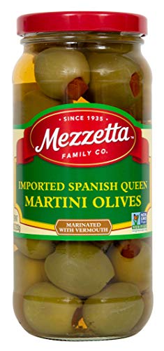 Mezzetta Spanish Queen Olives - Imported Martini Olives, 10 oz Jar | Perfect for Cocktails, Charcuterie Boards & Mediterranean Recipes