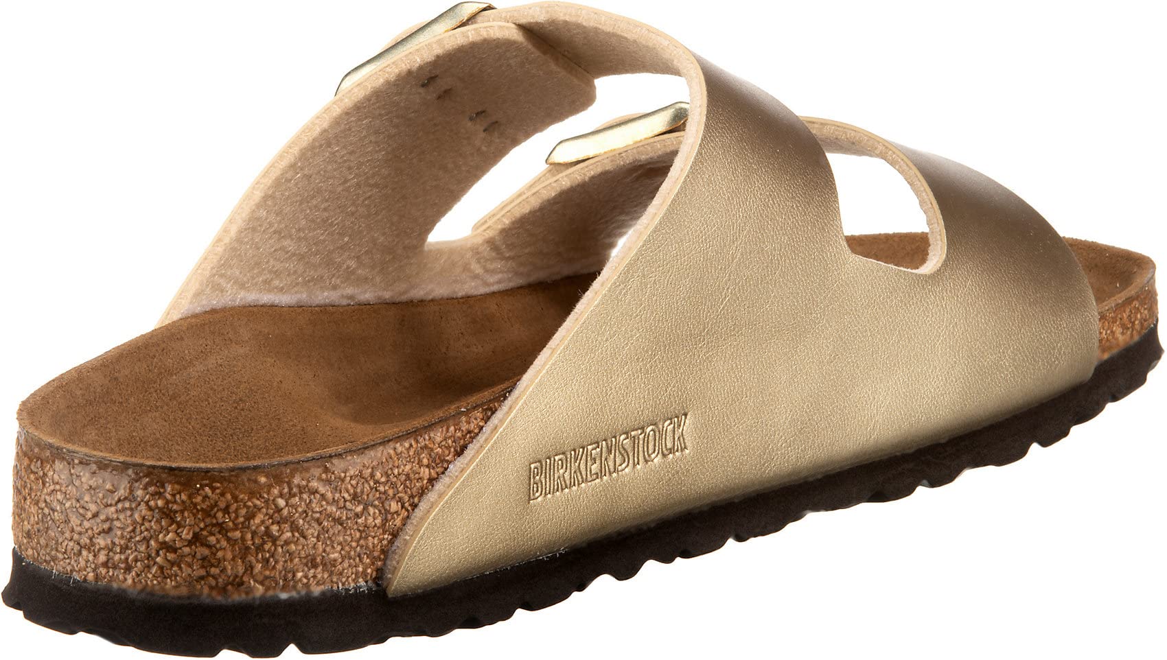 Birkenstock Women's Arizona Soft Footbed Sandals - Gold Leather - Size 7 US | Comfortable Arch Support for Walking, Travel & Summer Outfits