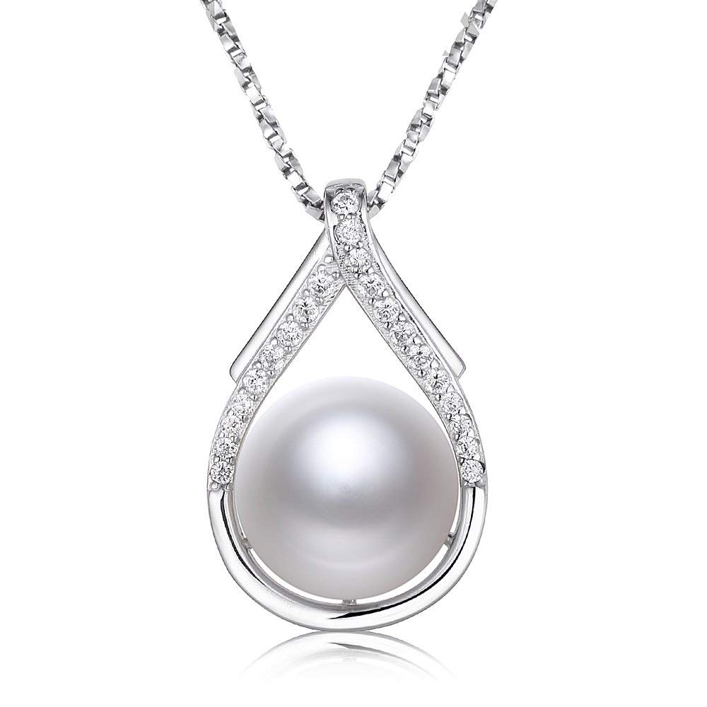 Tahitian Black Pearl Necklace for Women - 10-11mm Phoenix Pendant with 925 Sterling Silver 18
