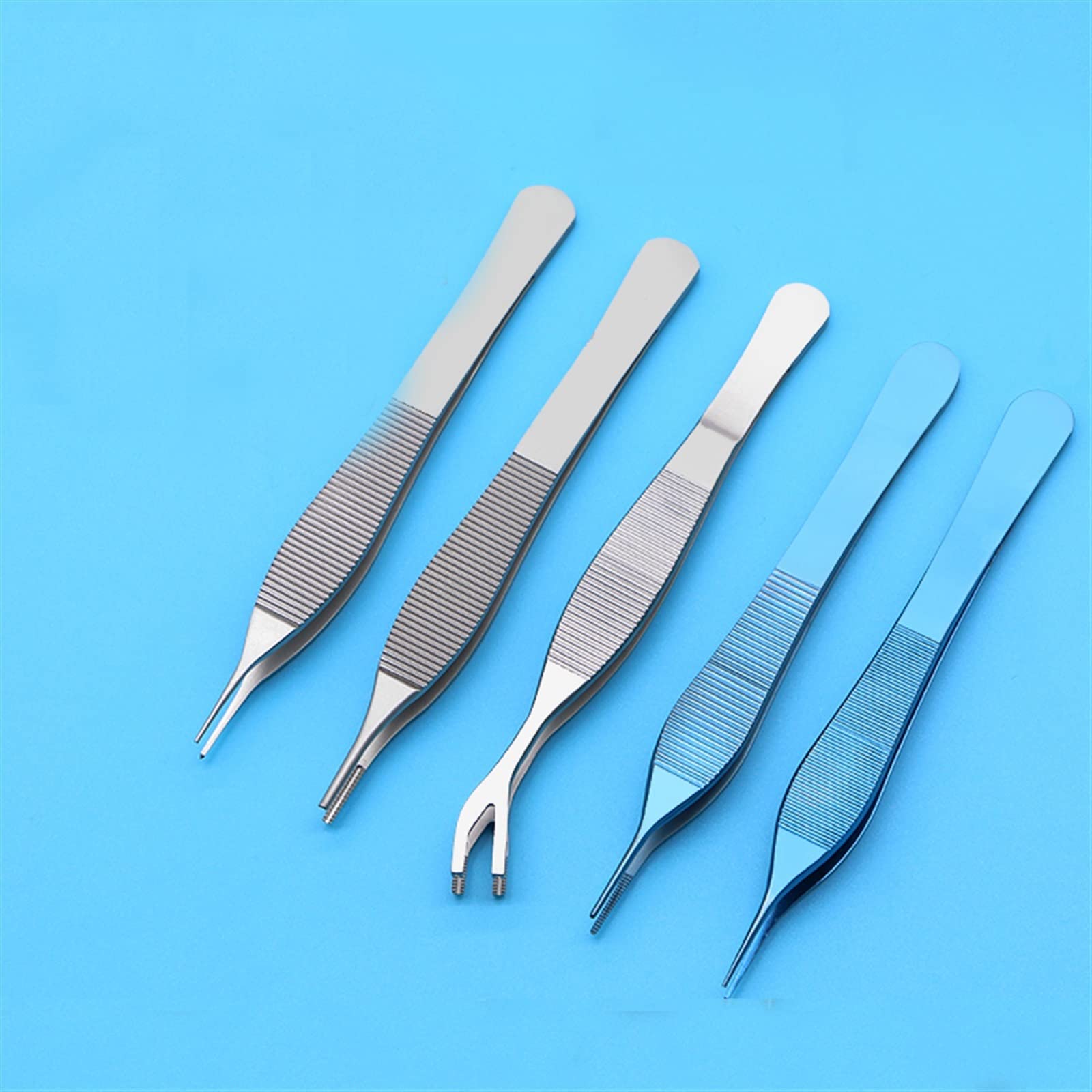 Professional Stainless Steel Hair Removal Tweezers - Slant Tip & Hook Design for Eyebrows, Eyelash Extensions, and Double Eyelid Surgery - Ideal for Home Beauty, Salon, and Ophthalmology Use