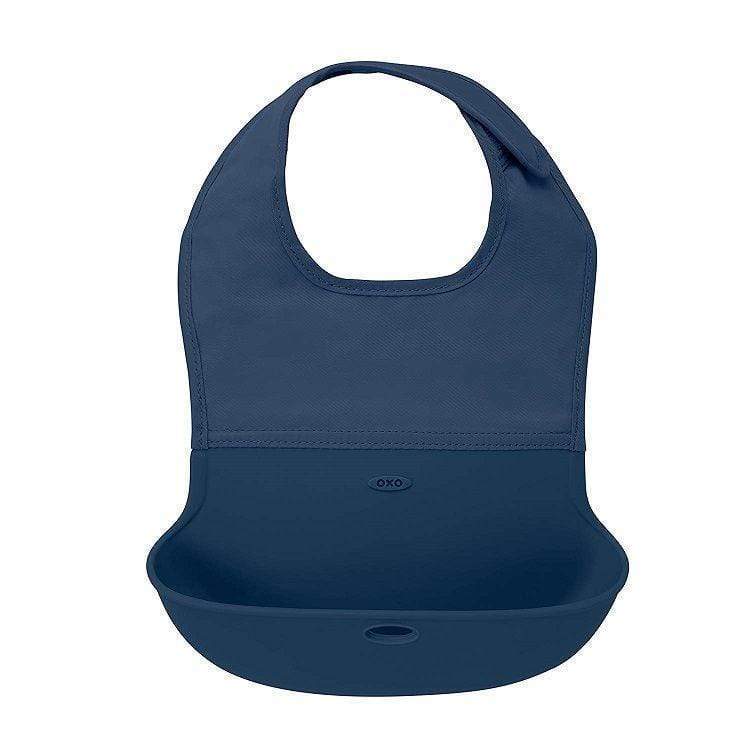 OXO Tot Roll Up Bib - Waterproof & Adjustable Baby Feeding Bib for Mess-Free Meals - Perfect for Infants, Toddlers, and Travel