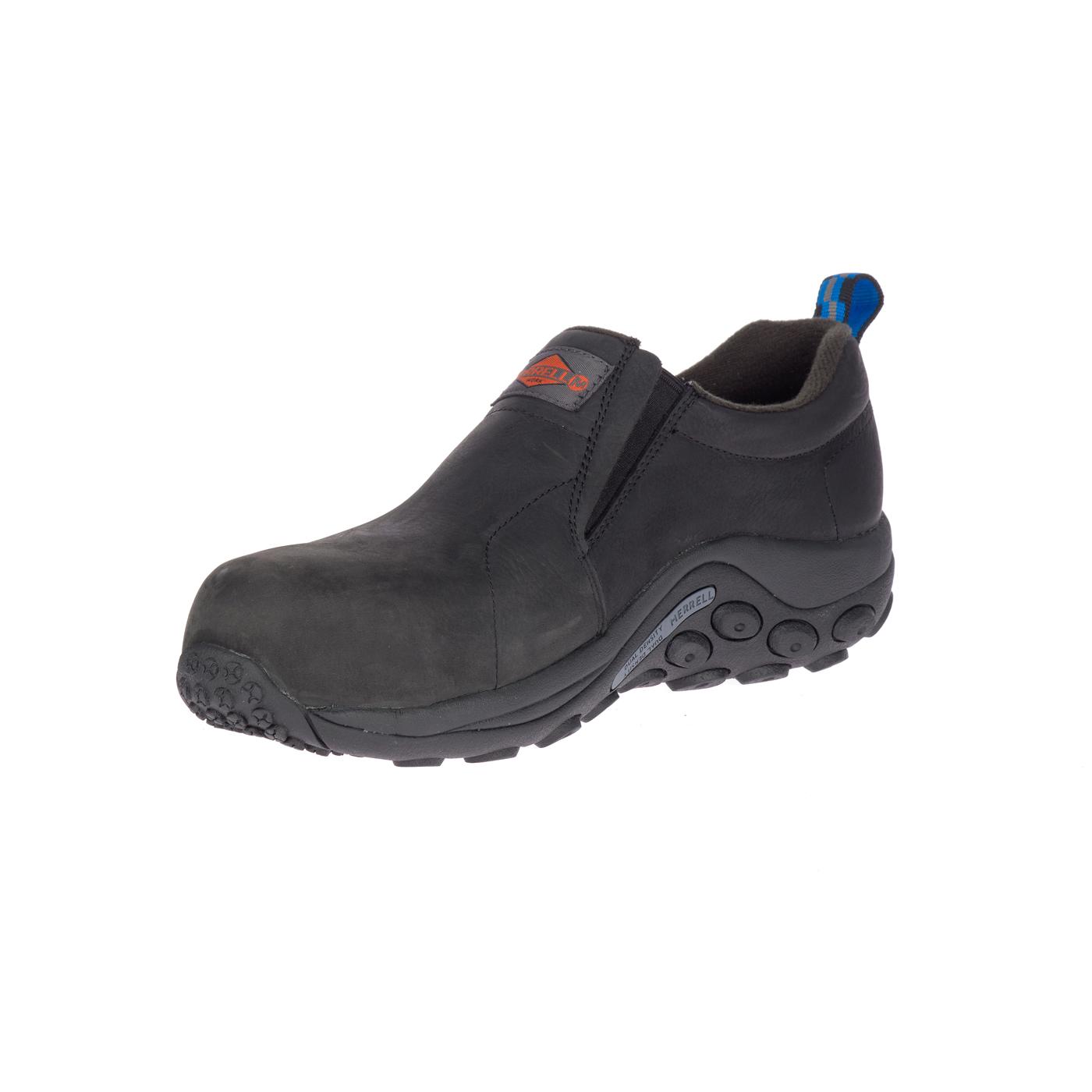 **Men's Jungle Moc LTR Composite Toe Work Shoes - Black - Durable & Comfortable for Construction, Landscaping & Outdoor Work**
