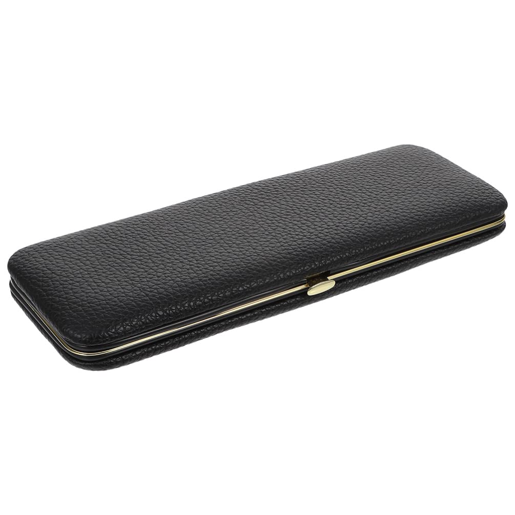 FOMIYES 2-Pack PU Leather Magnetic Eyelash Tweezers Case - Empty Storage Bag for Lash Extension Tools, Professional Makeup Organizer for Salon & Travel Use