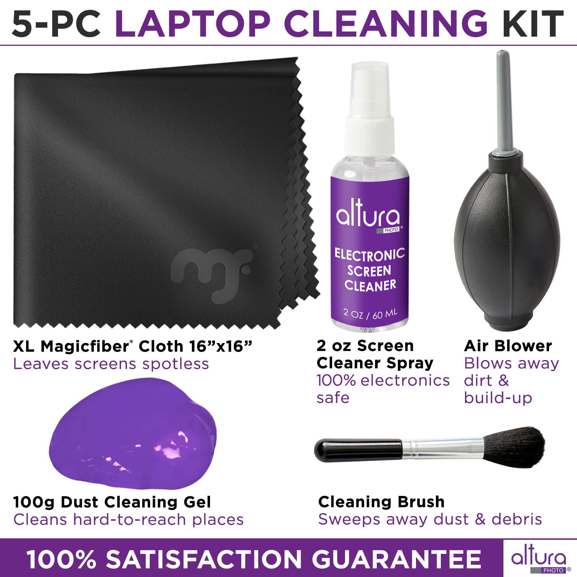 Best Laptop Keyboard Cleaner Kit - All-in-One Computer Cleaning Set with Gel & Spray for MacBook, PC, Laptop Screens | Perfect for Home, Office & Travel Use