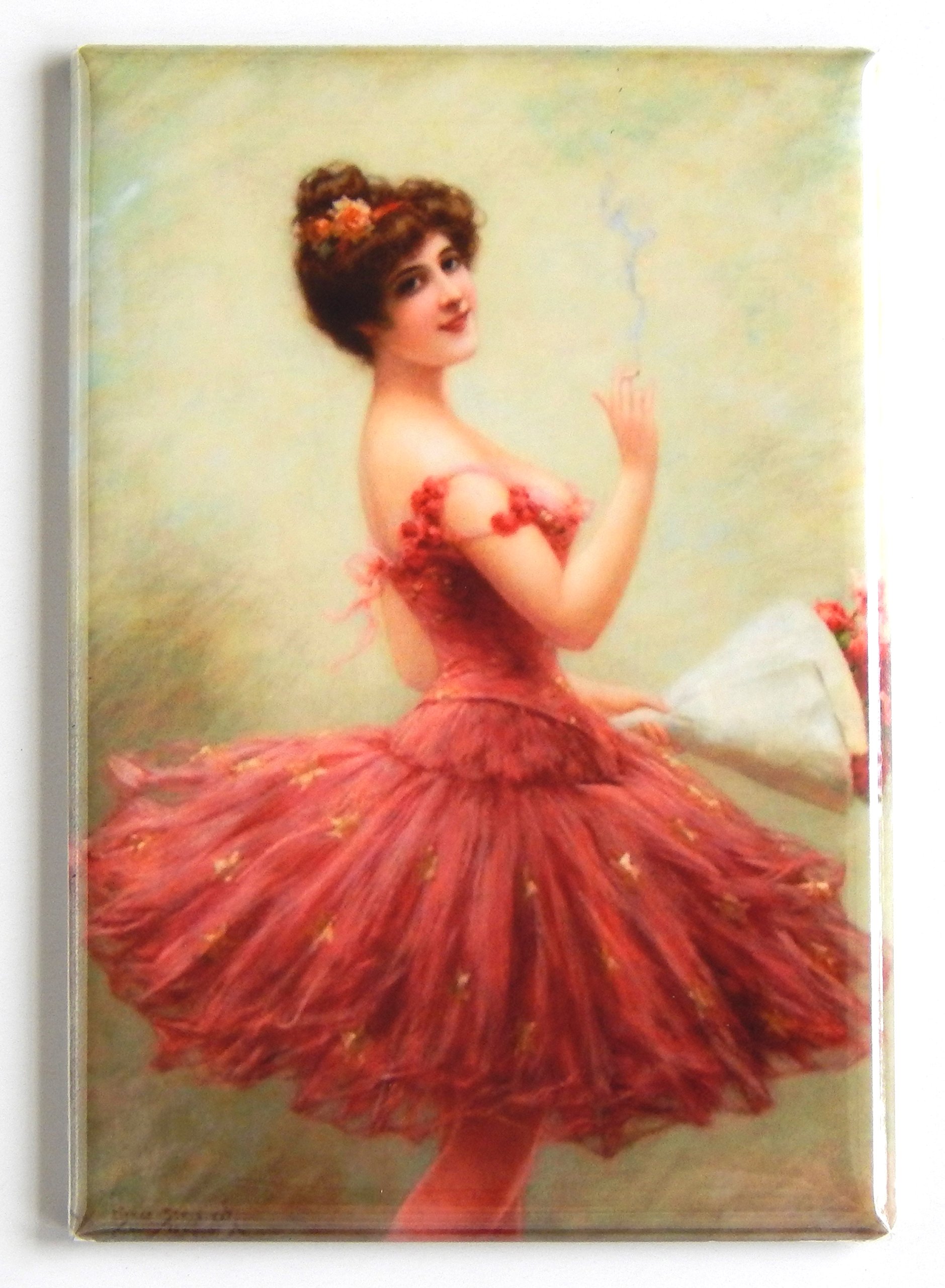 Smoking Ballerina Fridge Magnet - 2 x 3 Inches Funny Kitchen Decor - Perfect for Refrigerators, Lockers & Office Spaces