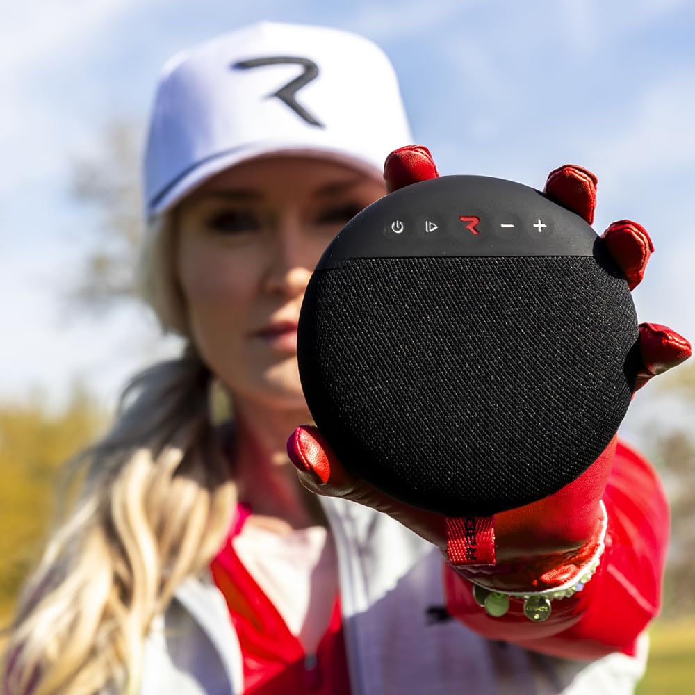 Premium GPS Bluetooth Golf Speaker with Super Strong Magnet for Golf Cart – IPX7 Waterproof – Dual Pairing Sync for Two Speakers – Perfect for Golfing, Outdoor Sports & Backyard Parties