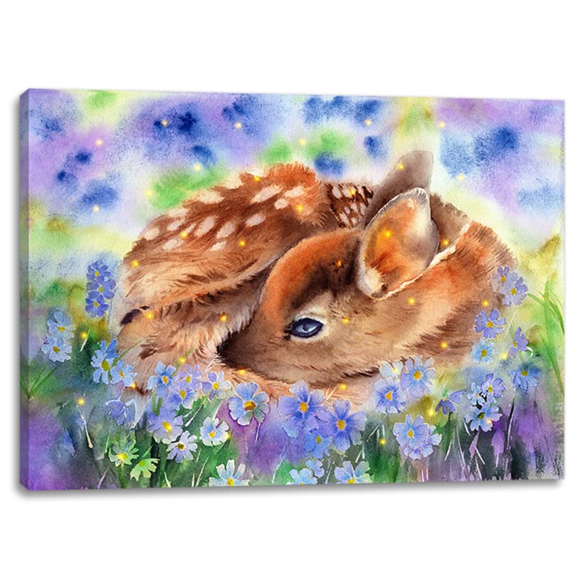 Fawn Deer Flowers
