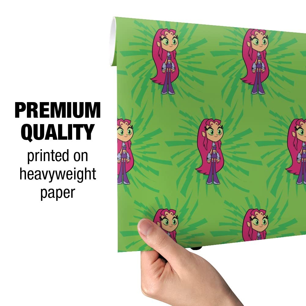 Teen Titans Go! Starfire Wrapping Paper - Gift Wrap Rolls for Birthdays & Parties