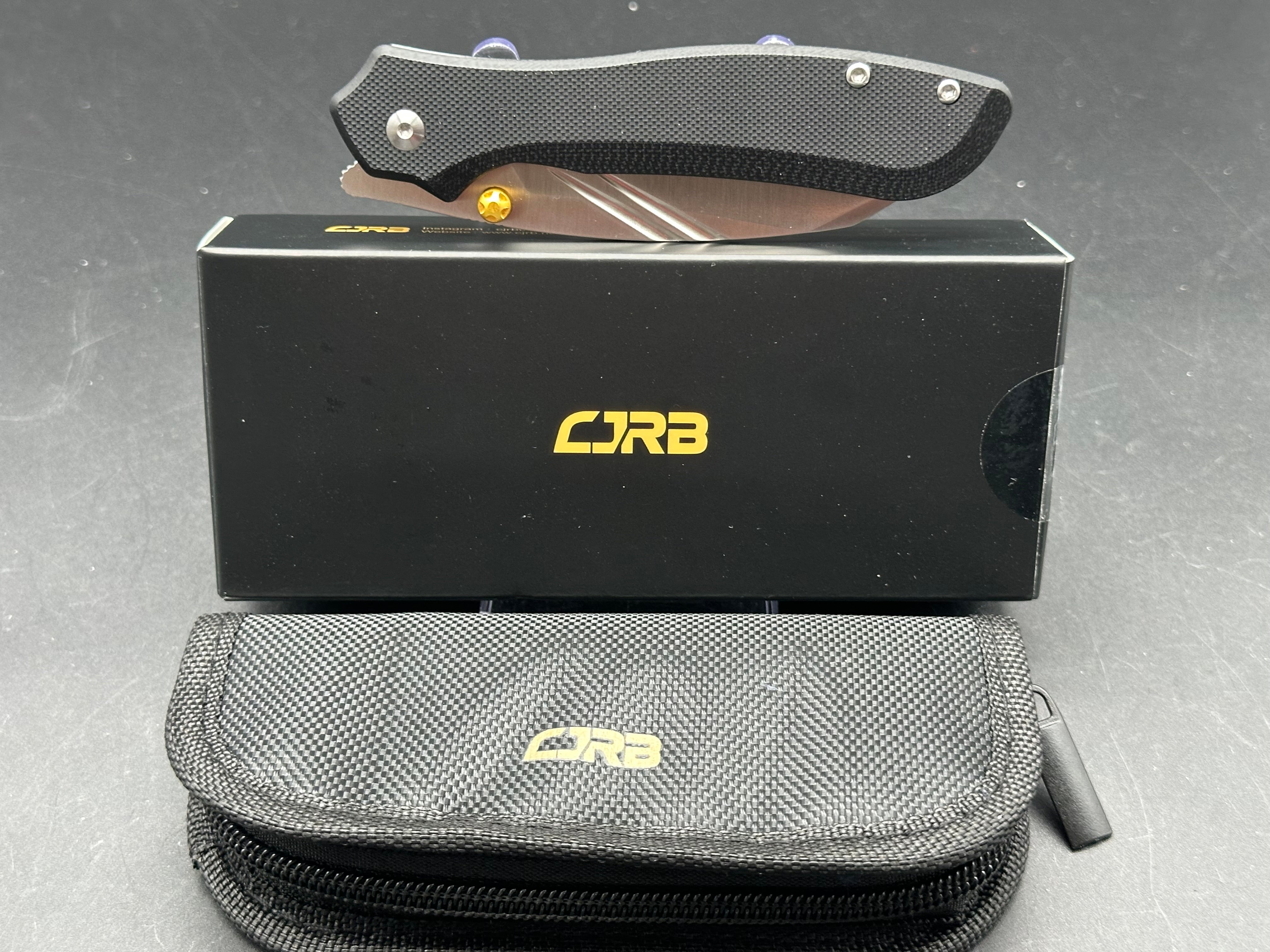 CJRB FUGLY Folding Pocket Knife - Black G10 Handle, AR-RPM9 Steel, Wharncliffe Blade, Plain Edge - EDC, Outdoor, Camping, Survival Gear