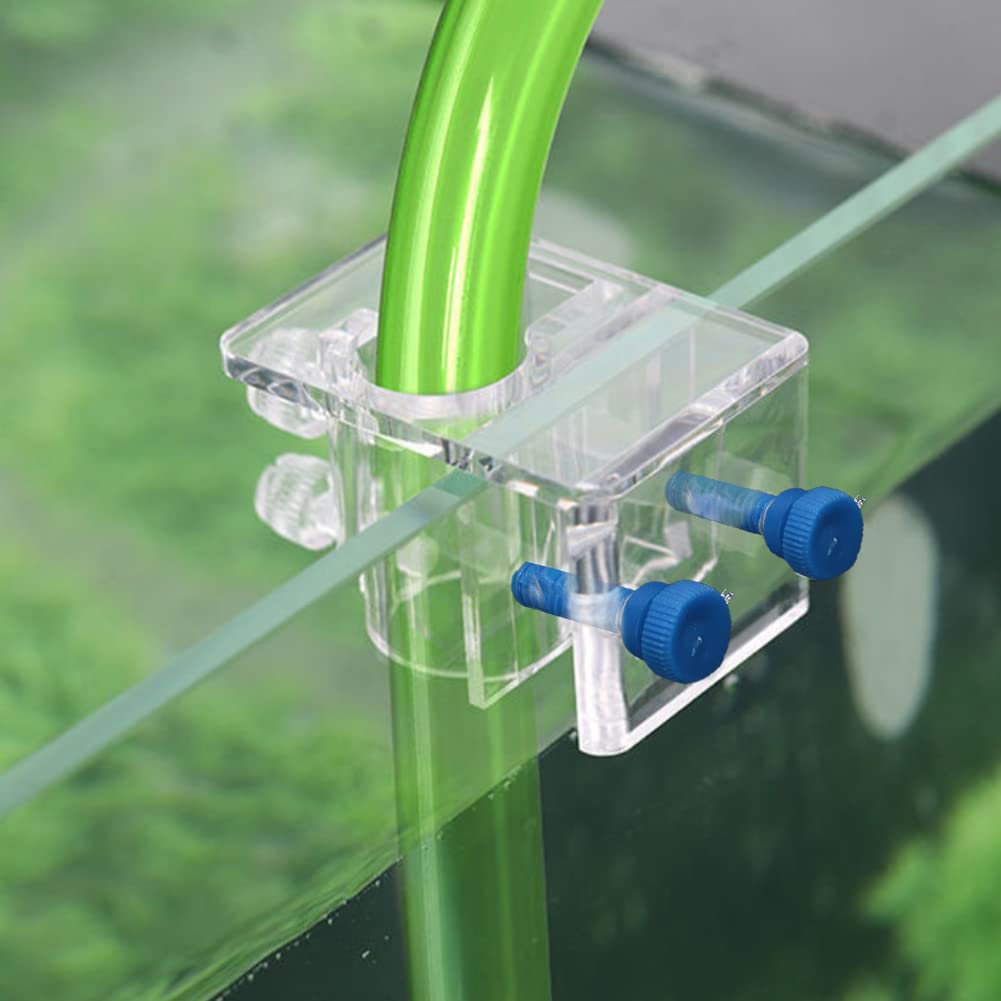 Acrylic Aquarium Pipe Clip - Transparent Tube Holder for Fish Tank Water Flow - Home & Office Use