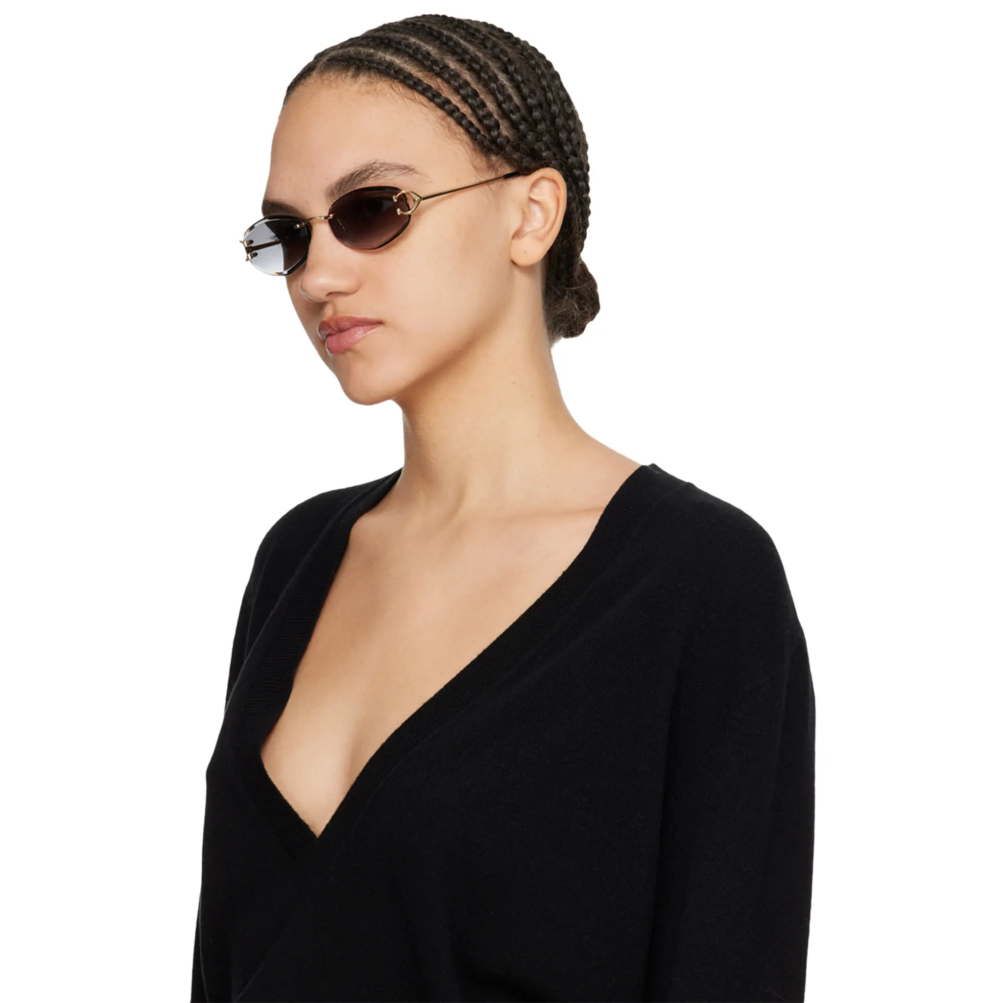 Cartier CT0467S 001 Gold Grey Polarized Sunglasses for Women - Luxury Designer Shades for Driving, Beach & Outdoor Fashion