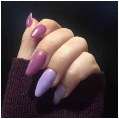 Premium Acrylic Fake Nails Set - 100 Pcs Reusable Artificial Nails with Strong Nail Glue & 6 Mirror Nail Polish Colors | Perfect for Salon, Home Manicure, Parties & Special Occasions