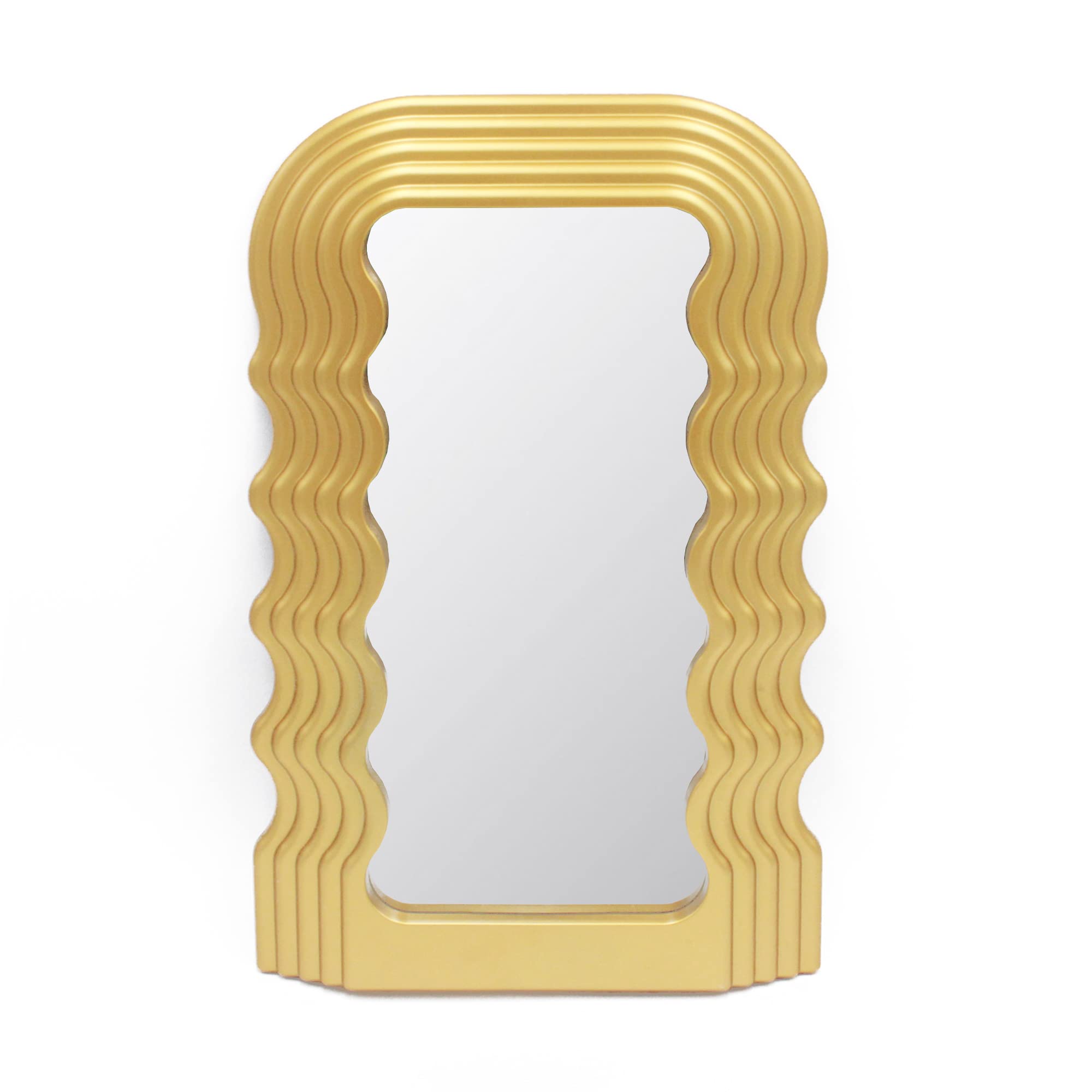 10 x 16 Inch Wave Mirror - Decorative Wall Mirror for Bedroom, Living Room & Dresser - Modern Rectangle Hanging Mirror for Home Decor (Perfect for Vanity, Entryway & Bathroom)