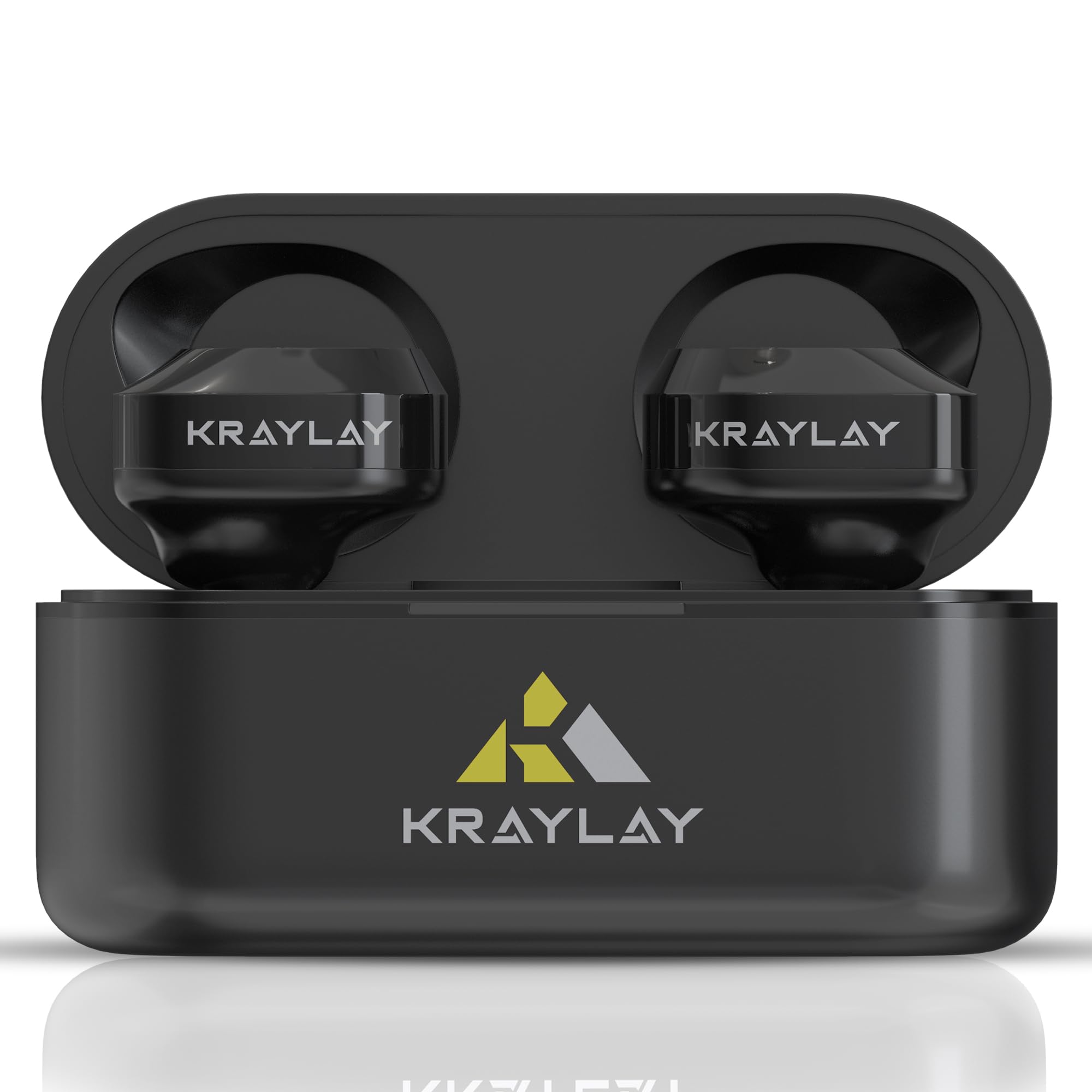 Wireless Bluetooth 5.3 Earbuds with 40H Playtime, IPX7 Waterproof, Memory Foam Ear Tips for Secure Fit - Perfect for Running, Gym Workouts & Gaming (Black)