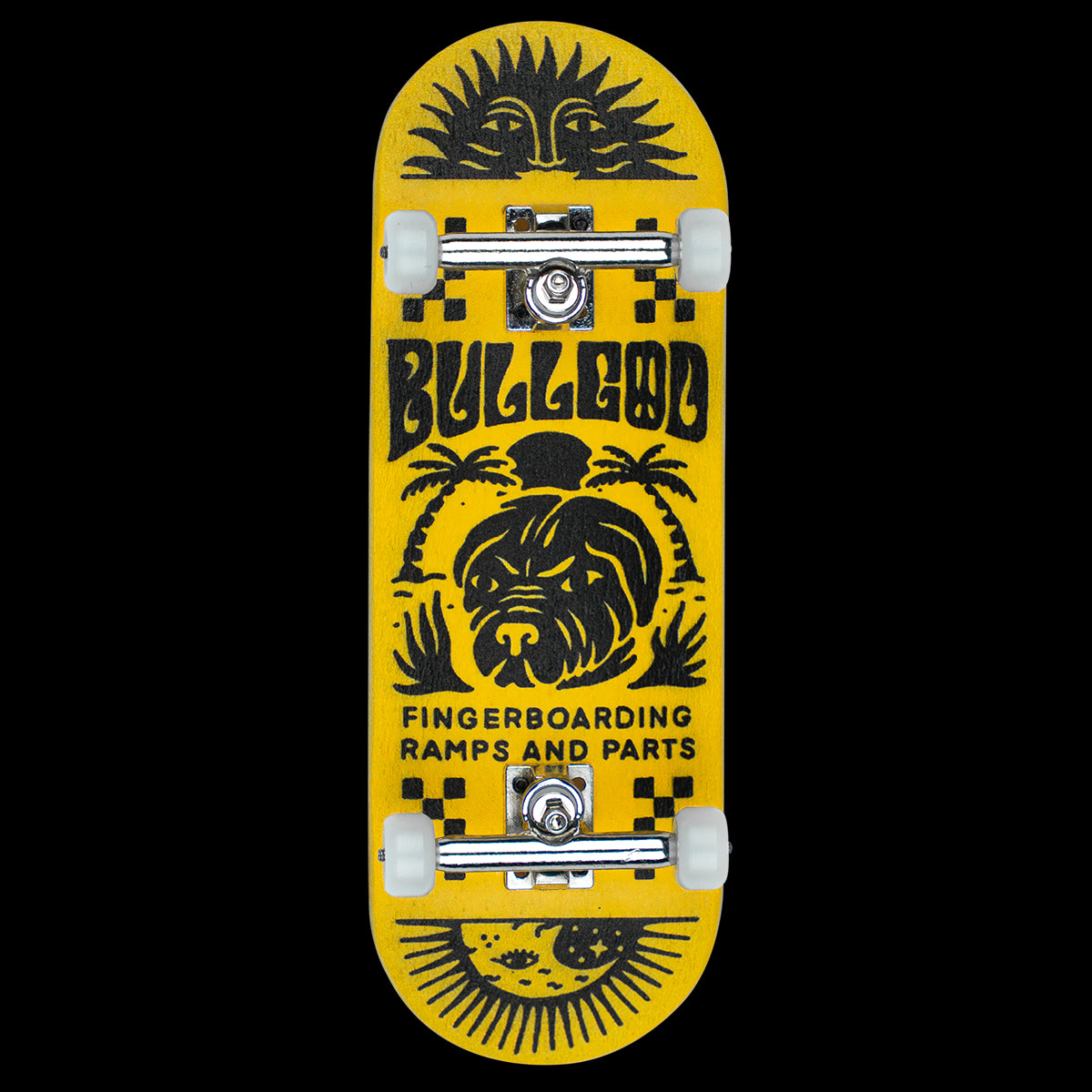 BullGod Premium Fingerboard Complete Set - Professional Mini Skateboard for Tricks & Stunts - Perfect for Skateboard Enthusiasts & Collectors - Great for Indoor Play, Office Desk Fun & Street Style Practice