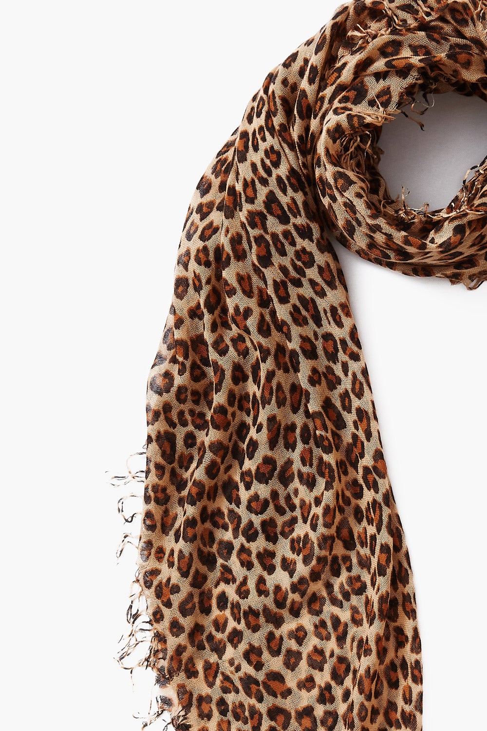 Luxury Cashmere and Silk Scarf - Roasted Pecan Leopard Print - Soft Winter Wrap for Women - Perfect for Office, Travel and Gift Giving