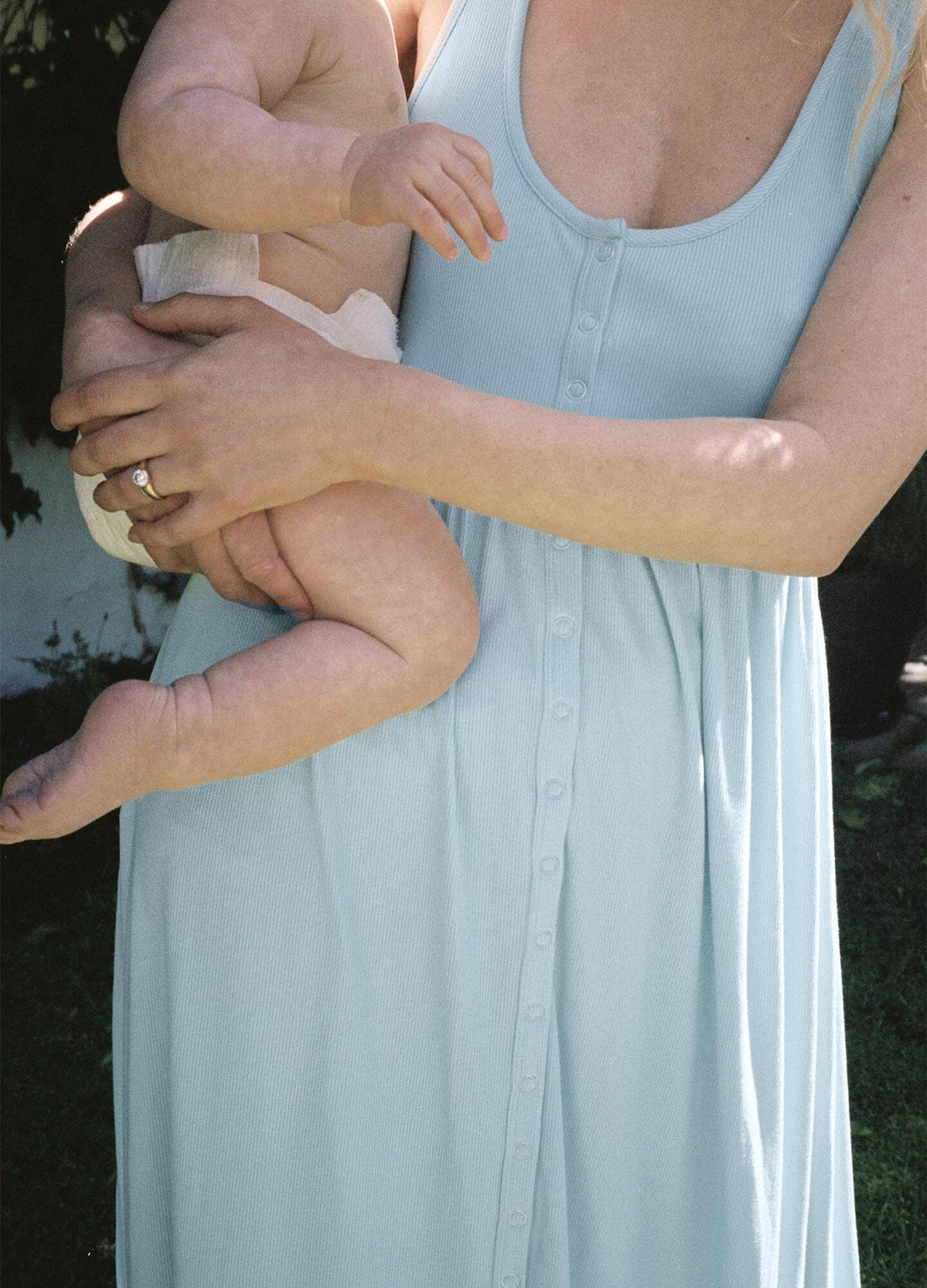Ultra Soft Ribbed Nursing Tank Dress for Moms - Perfect for Breastfeeding, Lounging & Maternity Wear