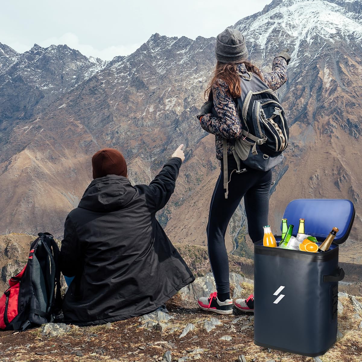 CbRSPORTS Insulated Cooler Backpack - Leak-Proof & Waterproof Soft-Sided Cooler Bag for Men & Women - Perfect for Camping, Hiking, Fishing & Beach Outings
