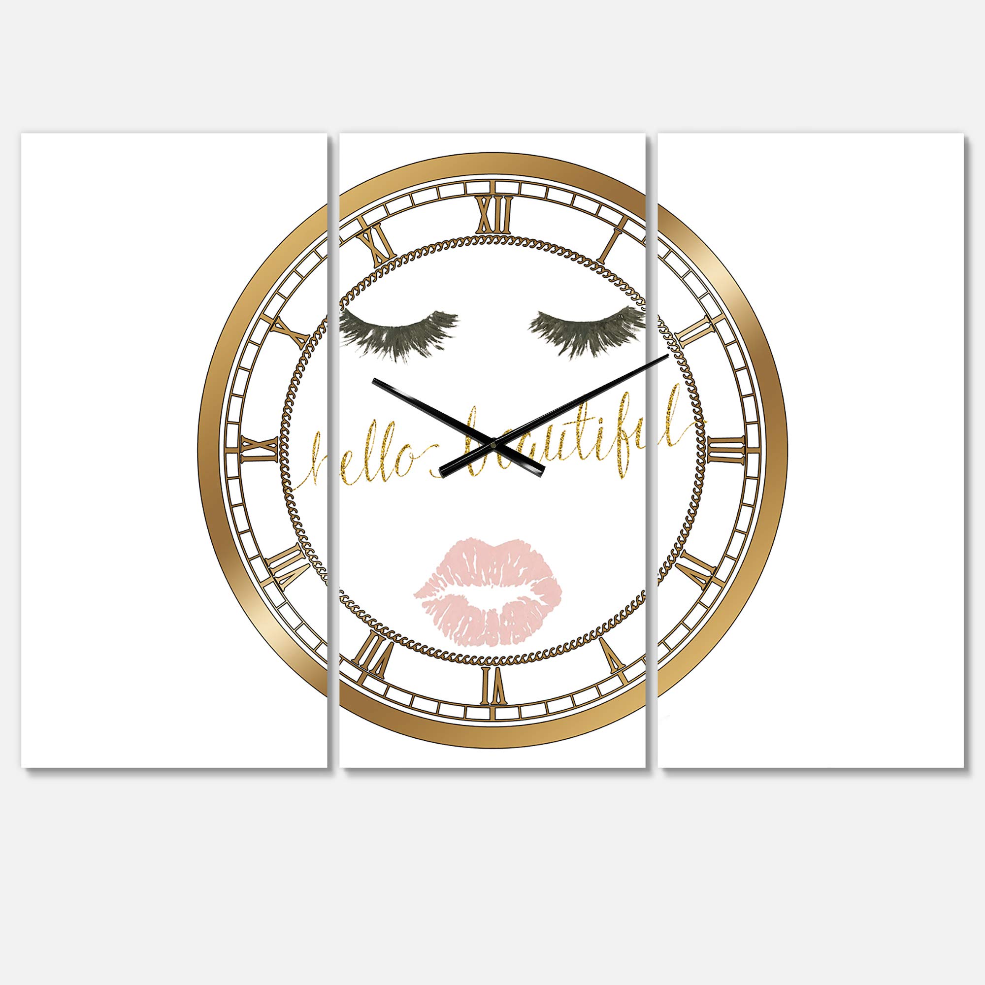 Designart Hibiscus Paradise Round Metal Wall Clock - Vintage Cottage Decor for Home, Living Room, Bedroom & Office | Perfect Wall Art Gift for Housewarming, Birthday & Holidays