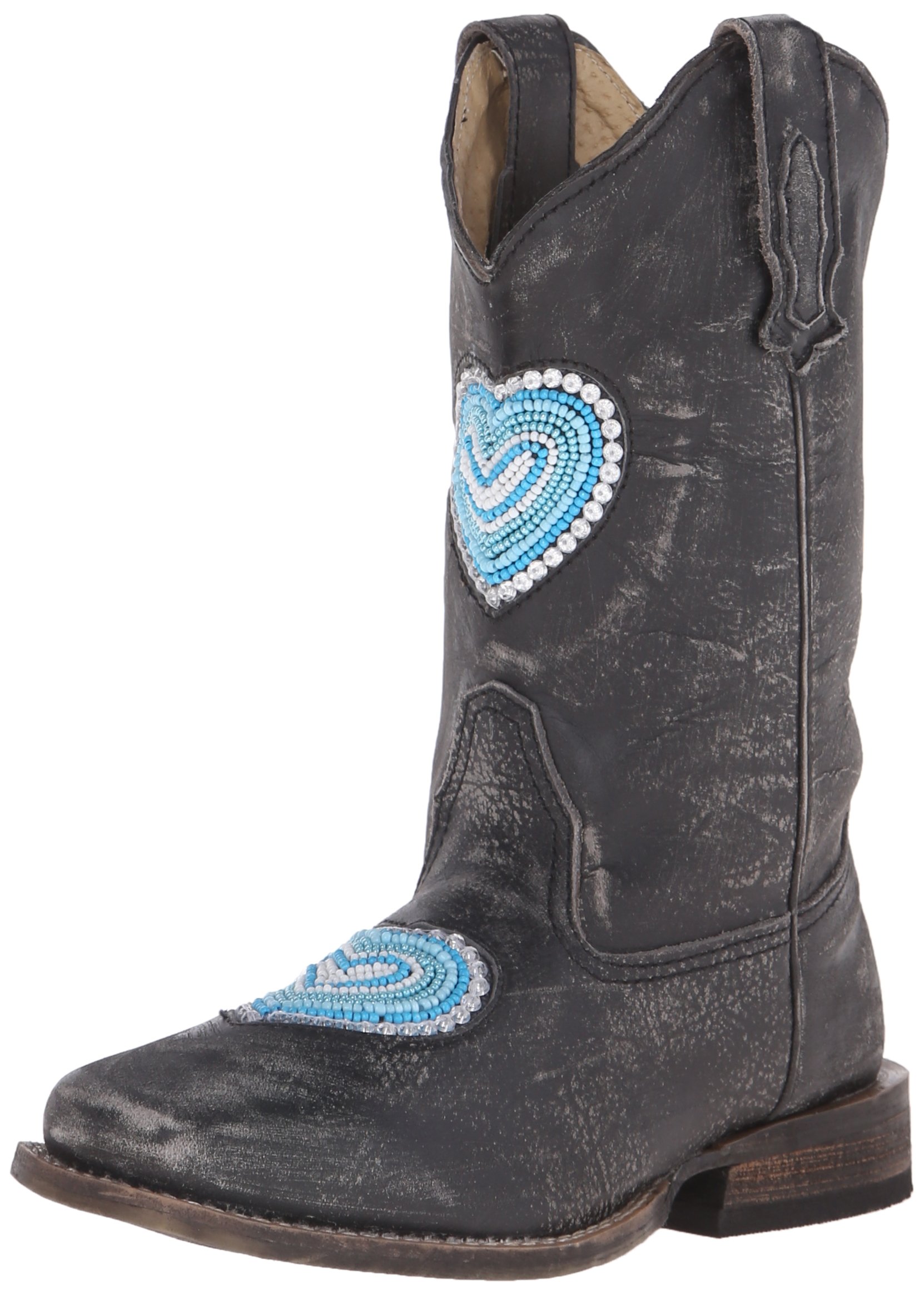 Roper Heartbreaker Square Toe Cowgirl Boots for Toddler & Little Kids - Western Style Leather Boots for Girls, Comfortable & Durable - Perfect for Rodeo, Horse Riding, and Country Fashion
