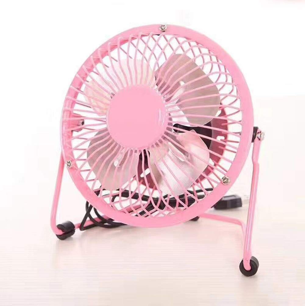 Vintage Metal USB Desk Fan - Portable Mini Table Fan with Quiet Operation & On/Off Switch - 5.51 Inch Small Cooling Fan for Office, Home, Travel & Outdoor Use