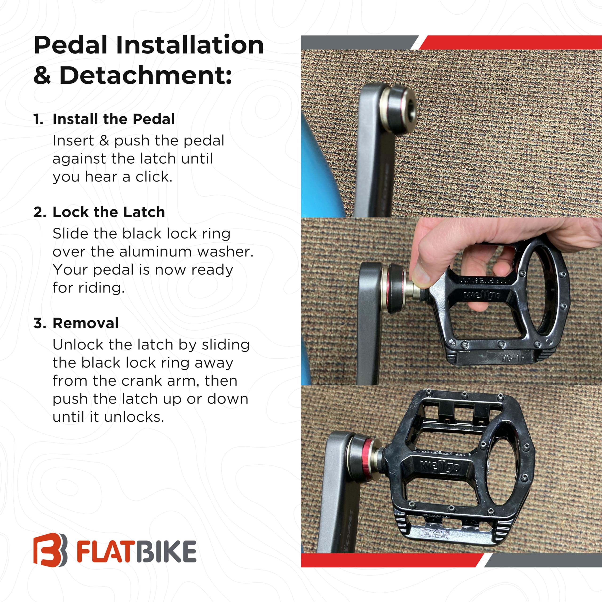 Flat Bike Pedals & 1