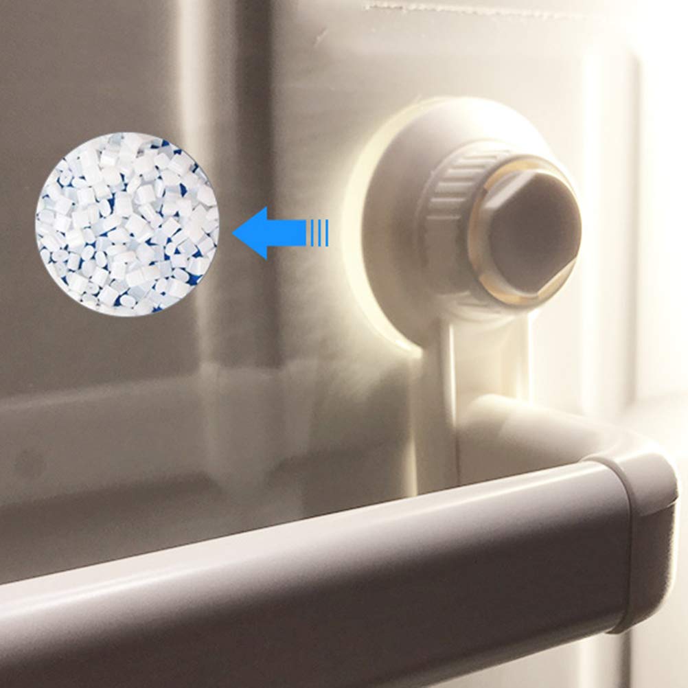 TOPBATHY No Drill Bathroom Towel Rack - White Vacuum Suction Cup Towel Holder for Bathroom, Kitchen, RV - Space Saving & Damage-Free Hanging Solution for Hand Towels, Washcloths & Robes