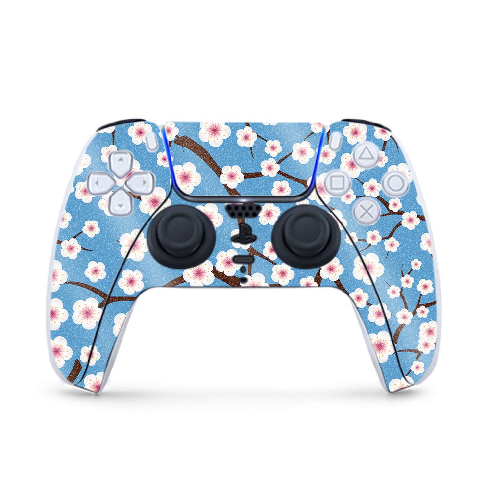 MightySkins Glossy Glitter Skin for PS5 Controller - Japanese Spring Design | Protective High-Gloss Finish | Easy to Apply & Remove | Made in USA | Perfect for Gaming, Customization & Gift Giving
