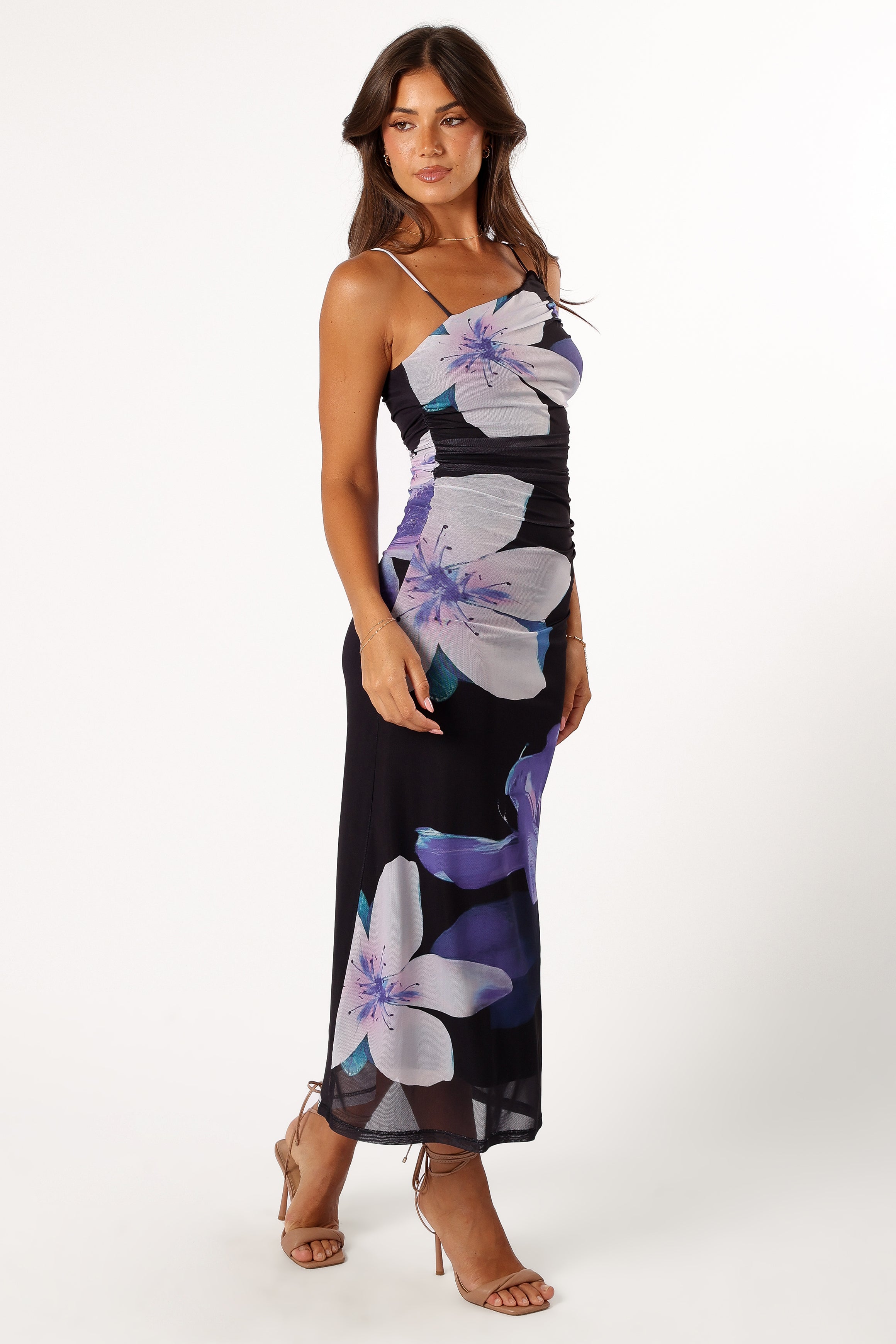 Elegant Black Floral Jasmine Maxi Dress for Women - Perfect for Summer Beach Vacations, Weddings & Boho Chic Outfits