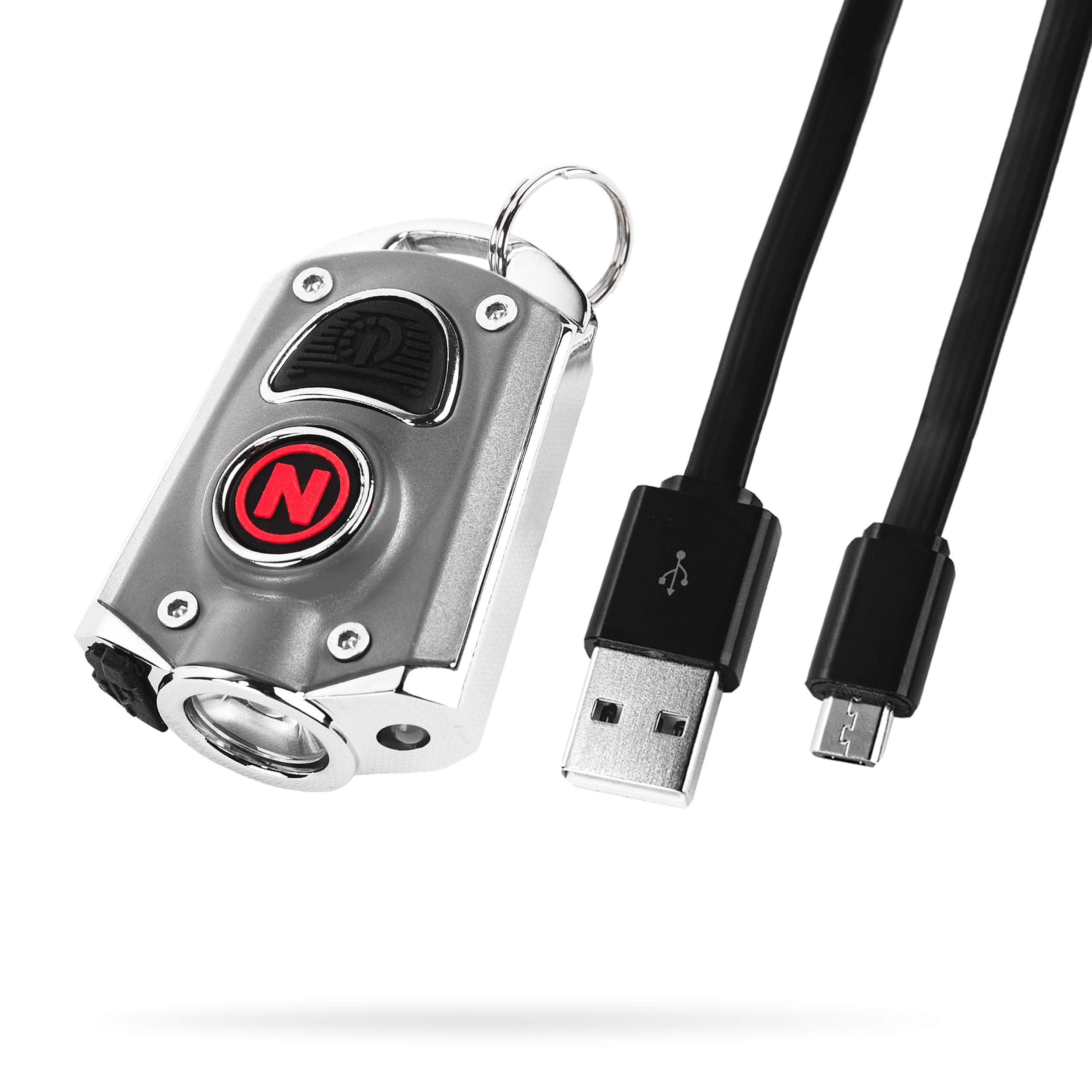 NEBO Mycro Rechargeable LED Keychain Flashlight - 6 Light Modes, Compact & Bright Key Ring Light for Emergency, Camping, Hiking, and Everyday Carry (EDC)