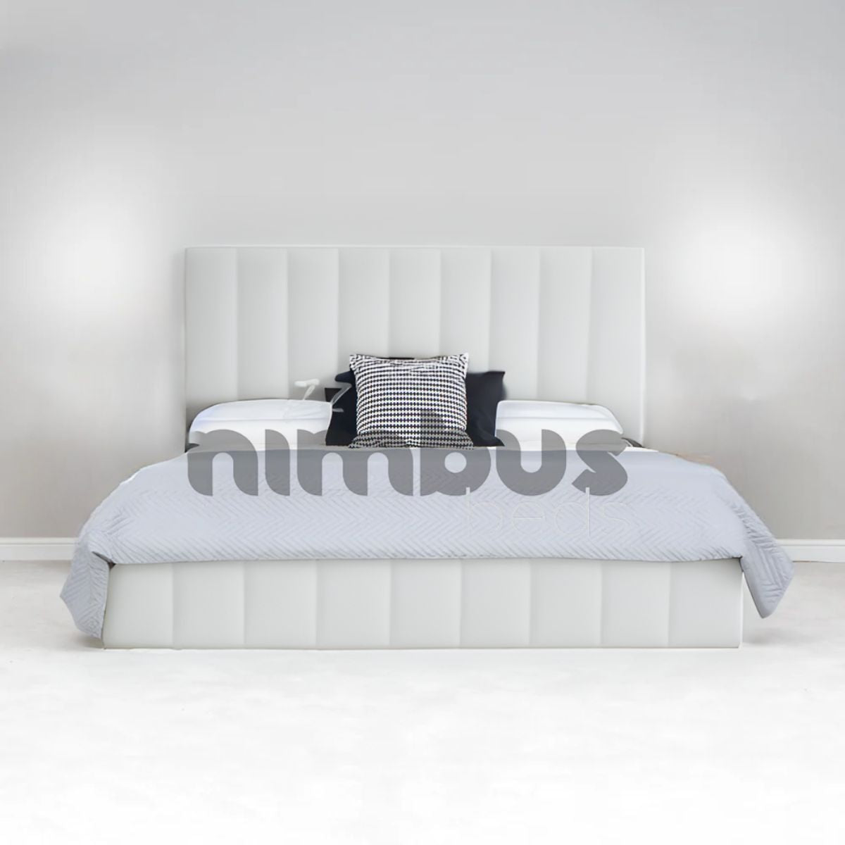 Louie Bed Frame - Queen Size Modern Platform Bed with Wooden Slats & Sturdy Metal Legs | Perfect for Bedrooms, Guest Rooms & Apartments
