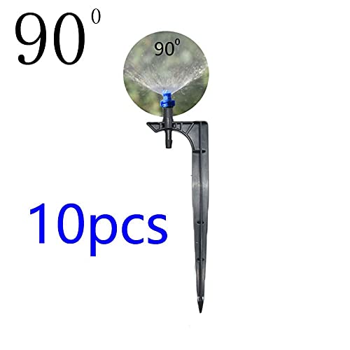 90/180/360 Degree Greenhouse Micro Drip Irrigation Misting Nozzle - 15cm Support Connection Fog Sprayer (200pcs) for Hydroponics, Indoor Gardening & Plant Watering System
